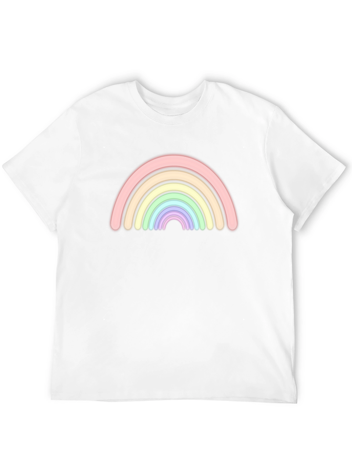 Neon Rainbow Graphic Black T-Shirt - Trendy Casual Tee