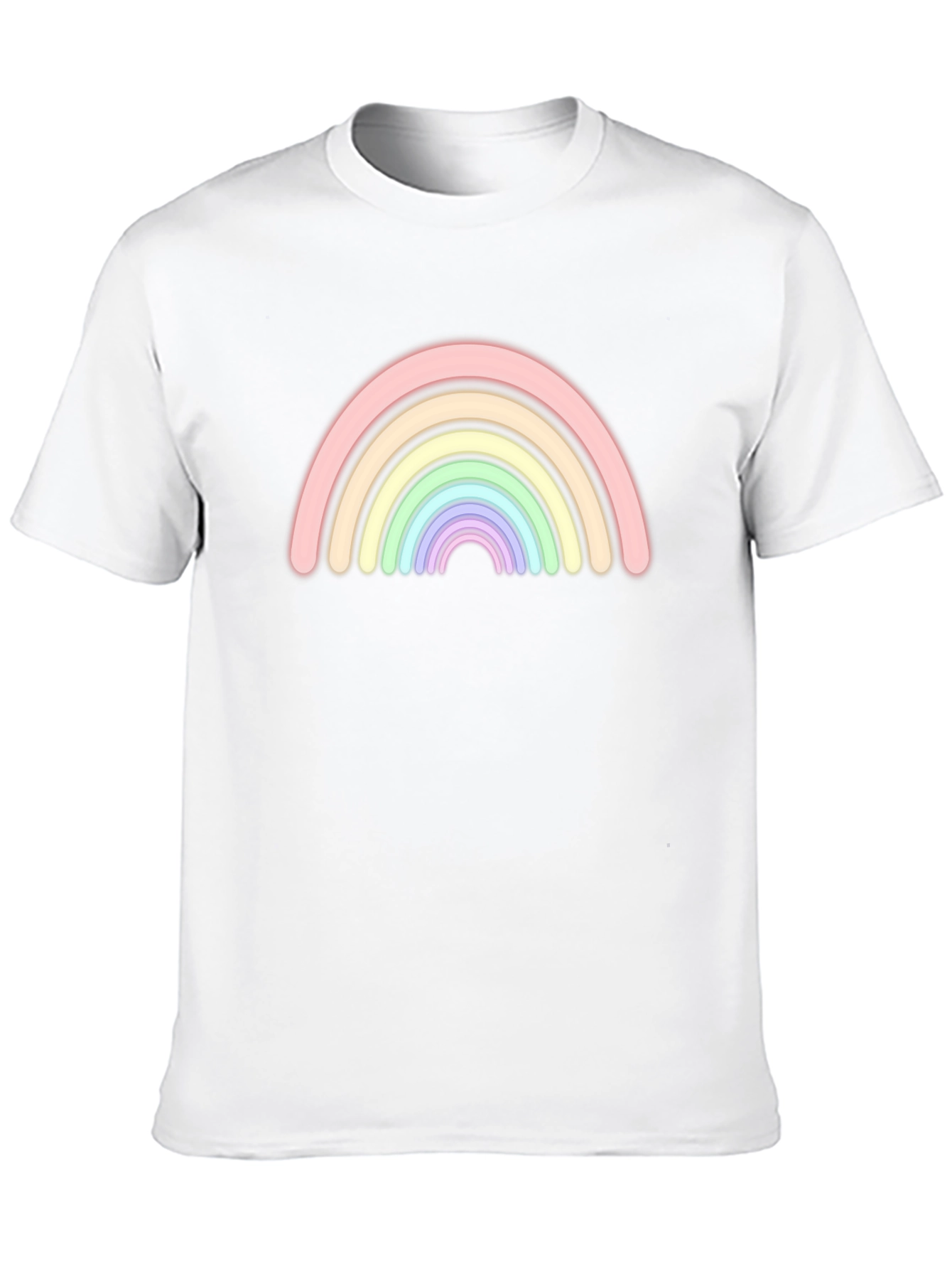 Neon Rainbow Graphic Black T-Shirt - Trendy Casual Tee