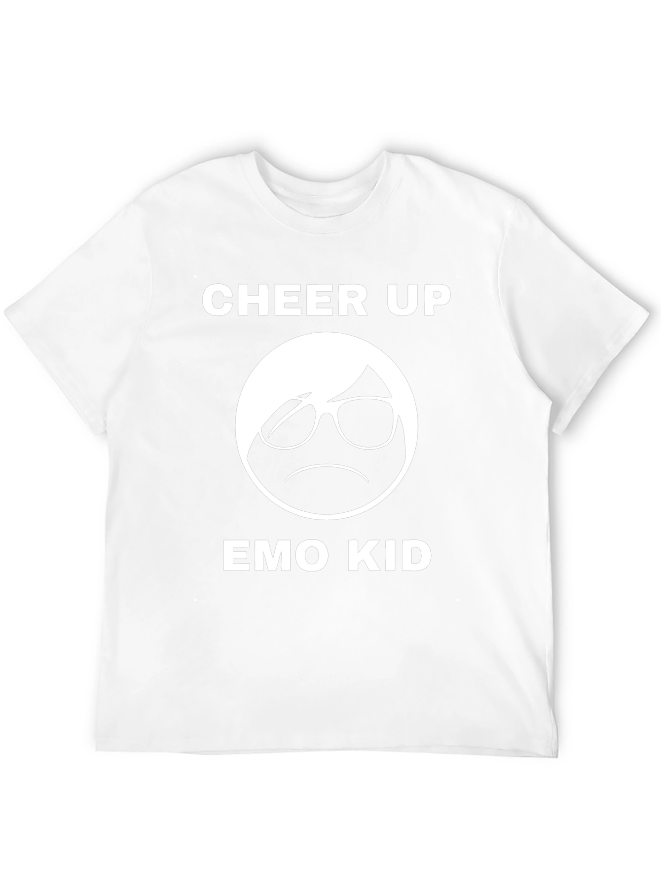 Cheer Up Emo Kid Black Graphic T-Shirt