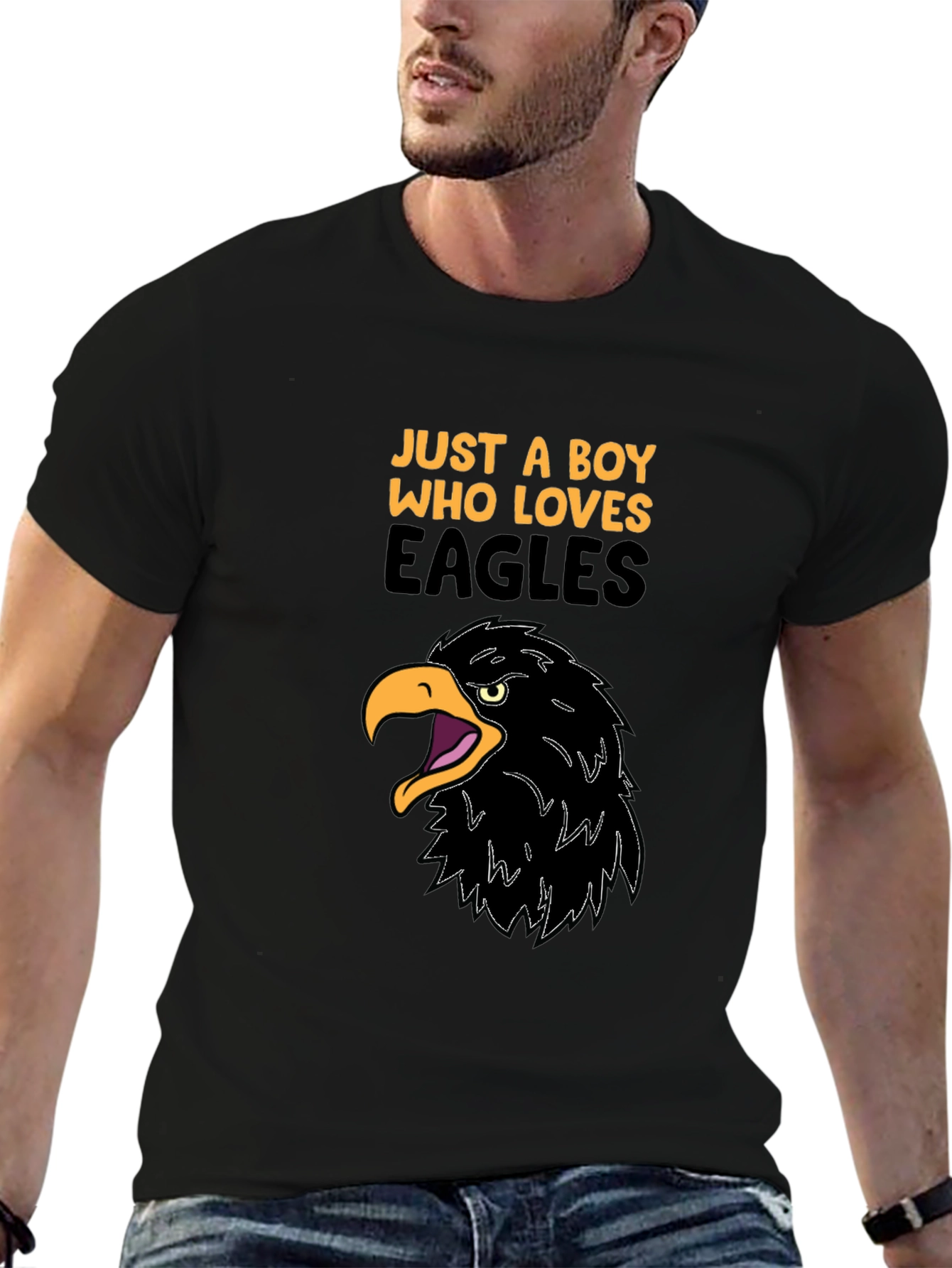 Eagle Lover Black T-Shirt - Mens Graphic Tee