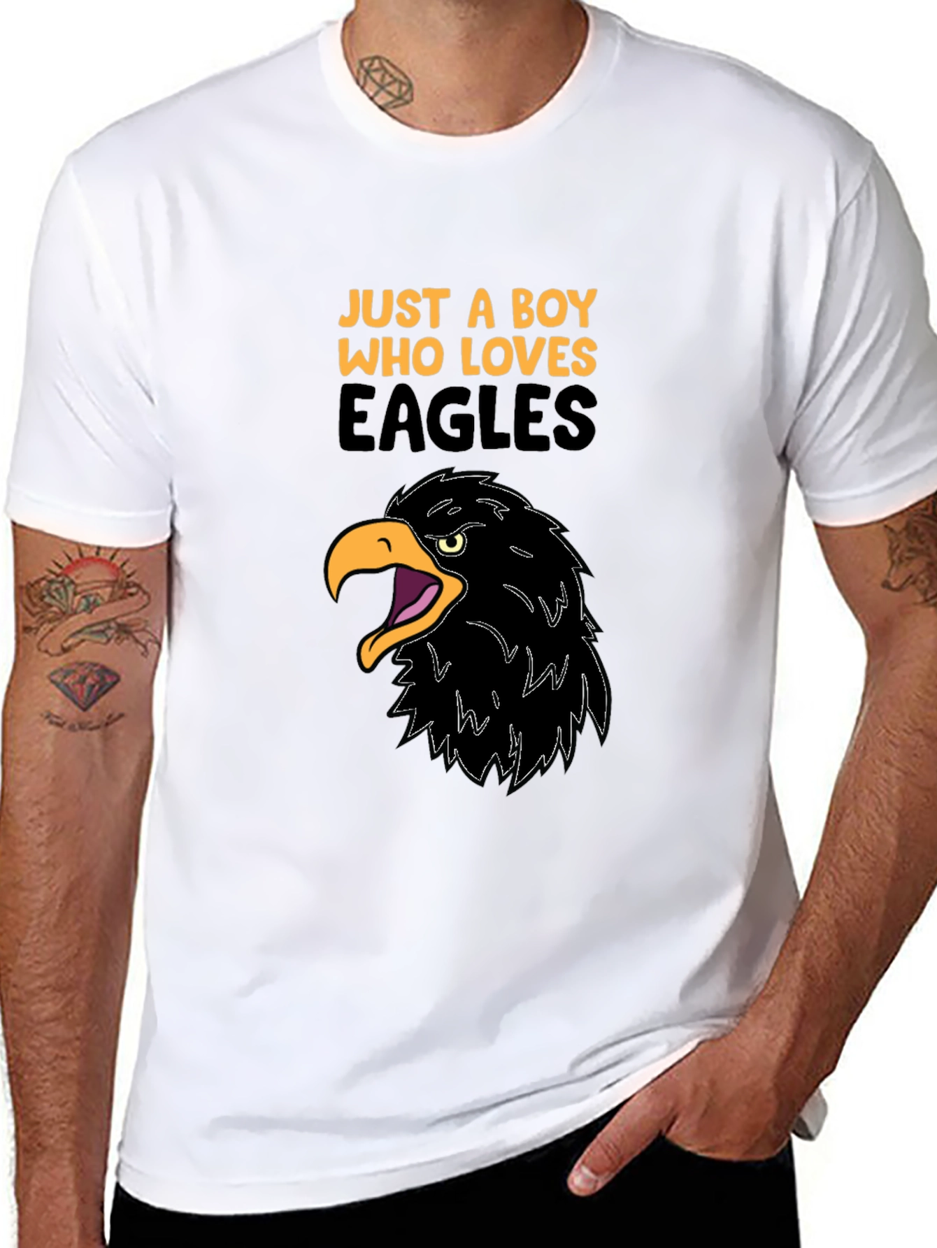 Eagle Lover Black T-Shirt - Mens Graphic Tee