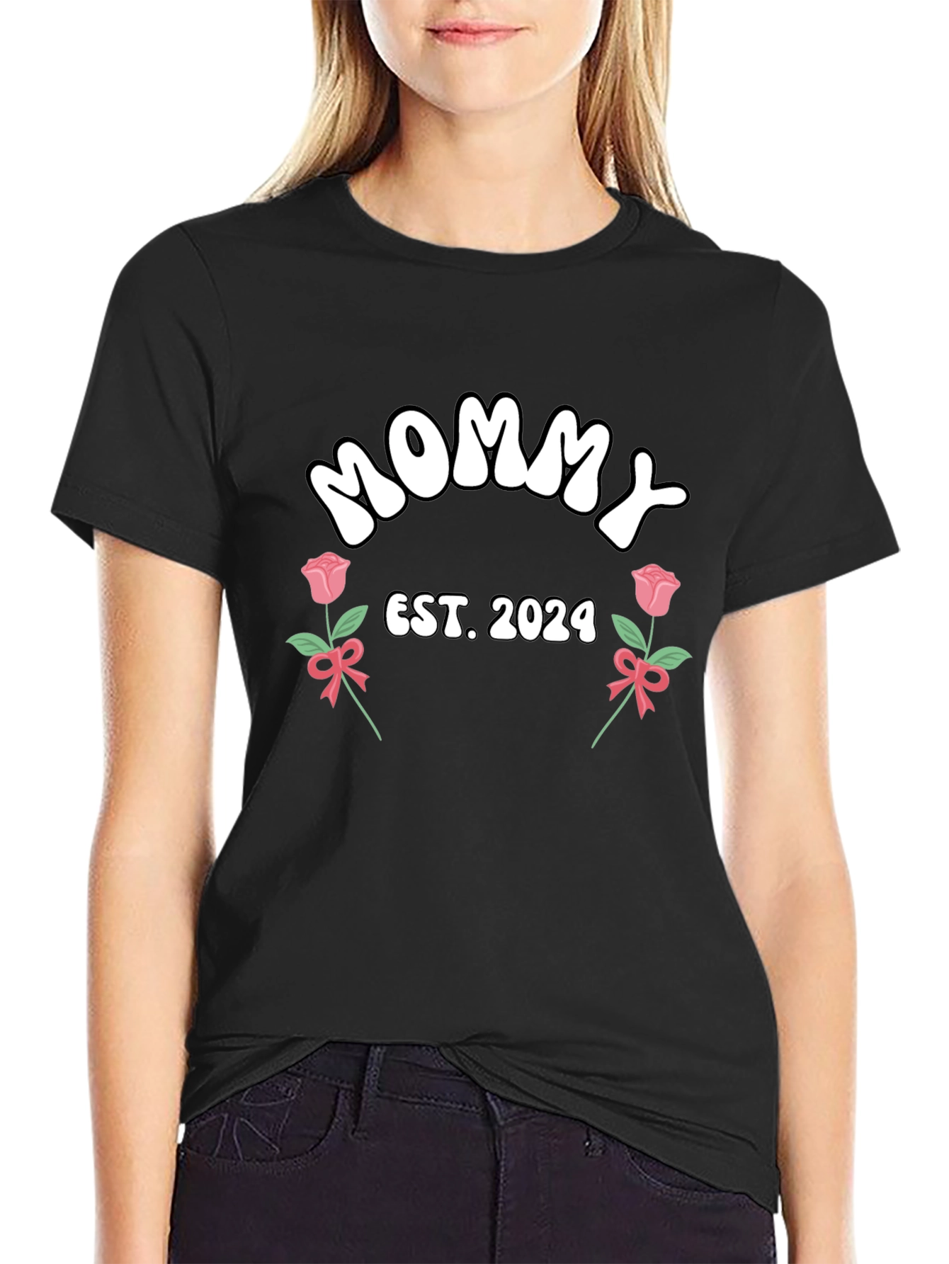 Mommy Est. 2024 Graphic Tee - New Mom Shirt