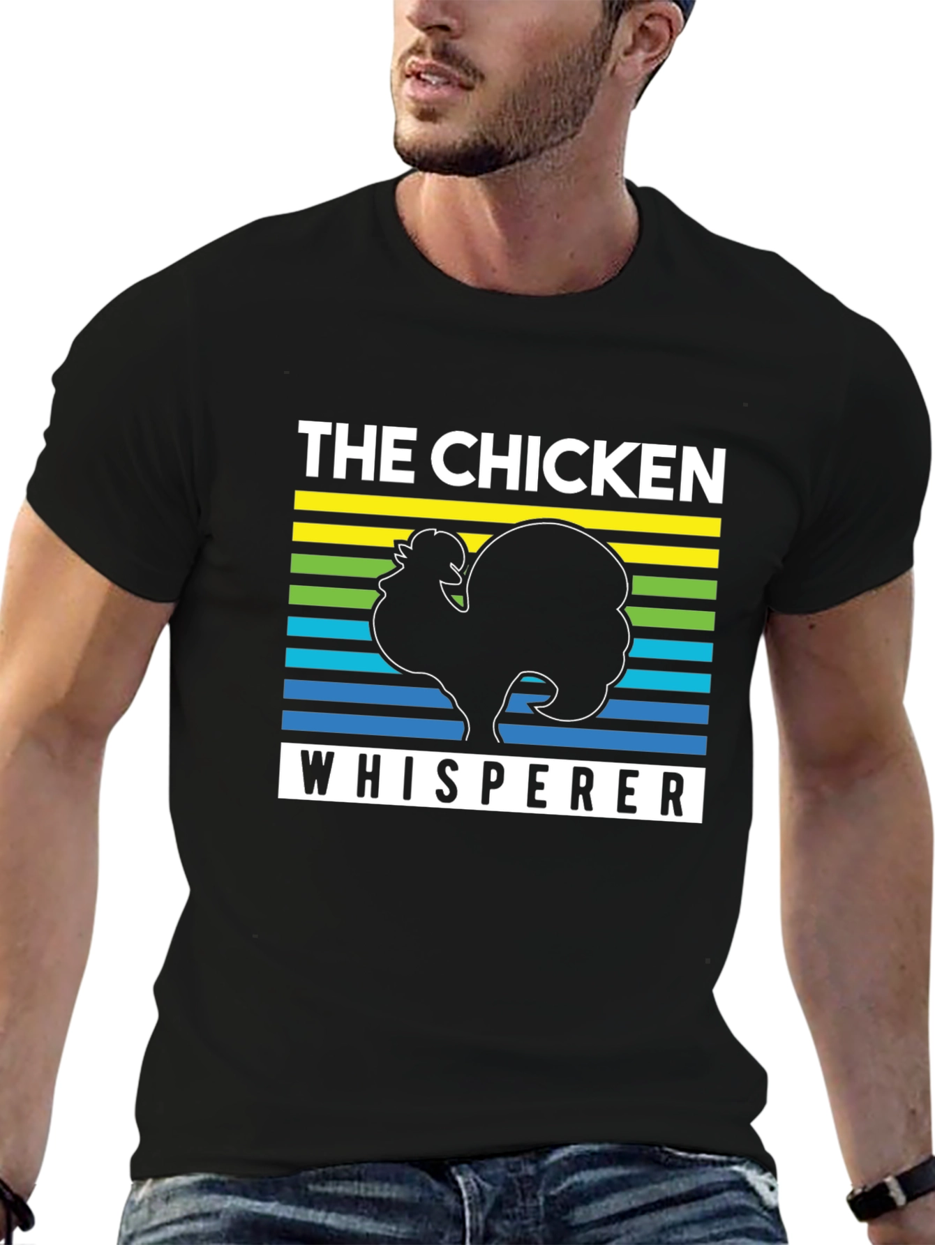 The Chicken Whisperer Graphic T-Shirt - Black