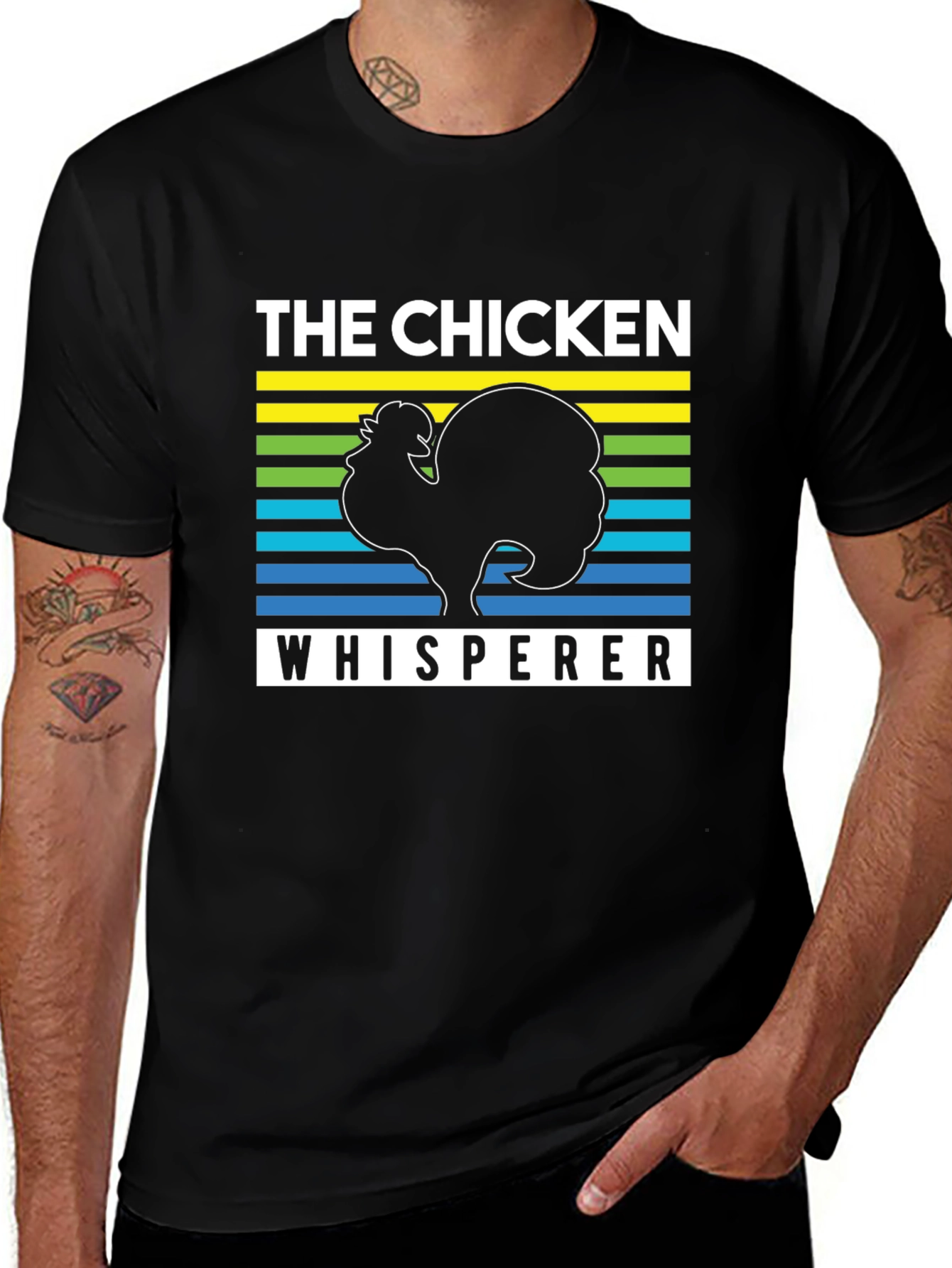 The Chicken Whisperer Graphic T-Shirt - Black