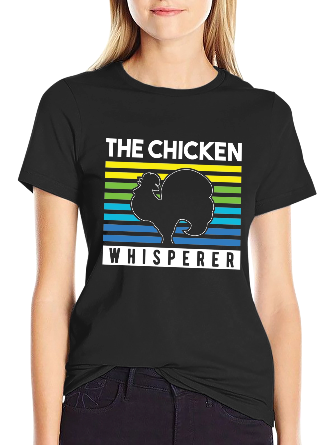 The Chicken Whisperer Graphic T-Shirt - Black