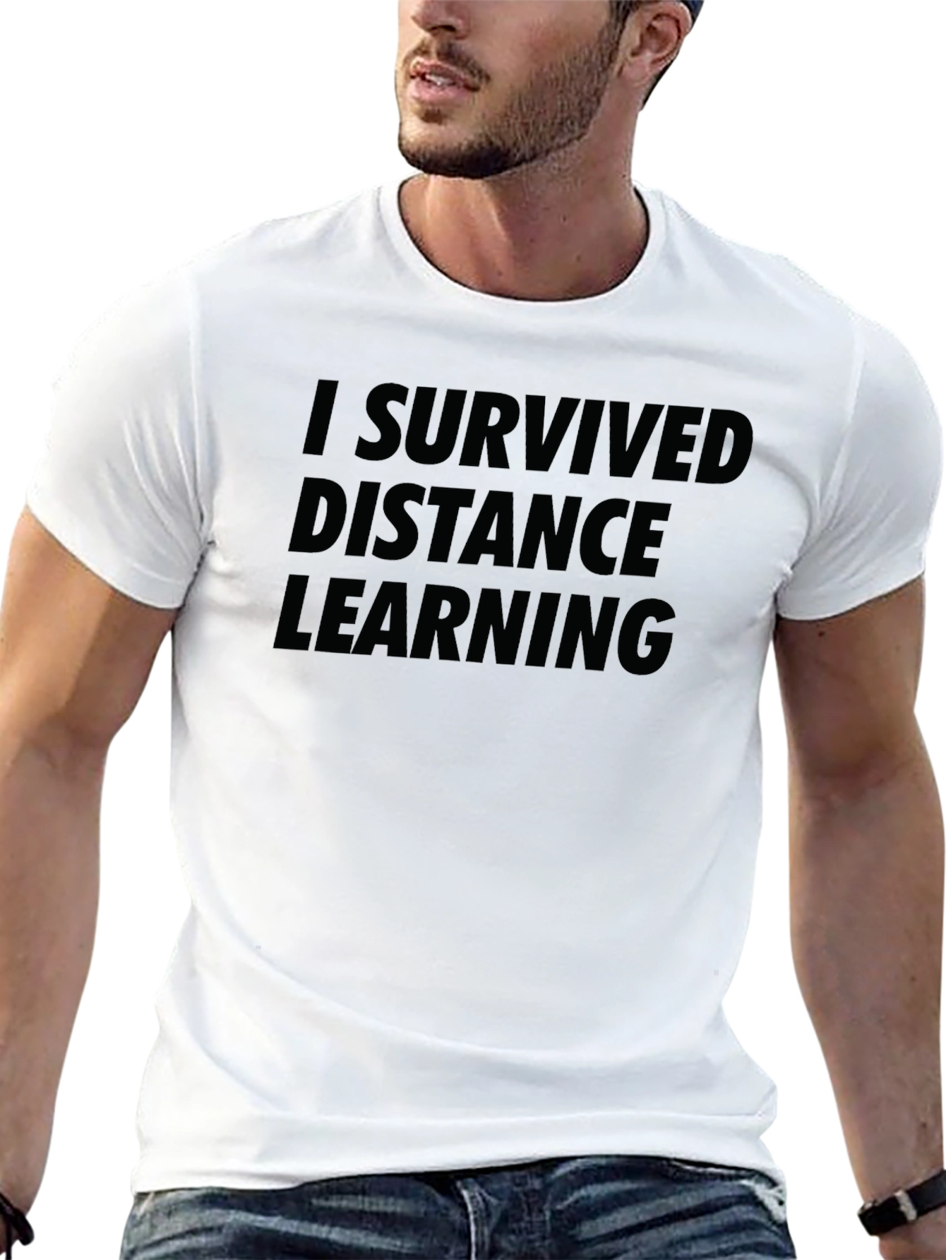 I Survived Distance Learning Black T-Shirt