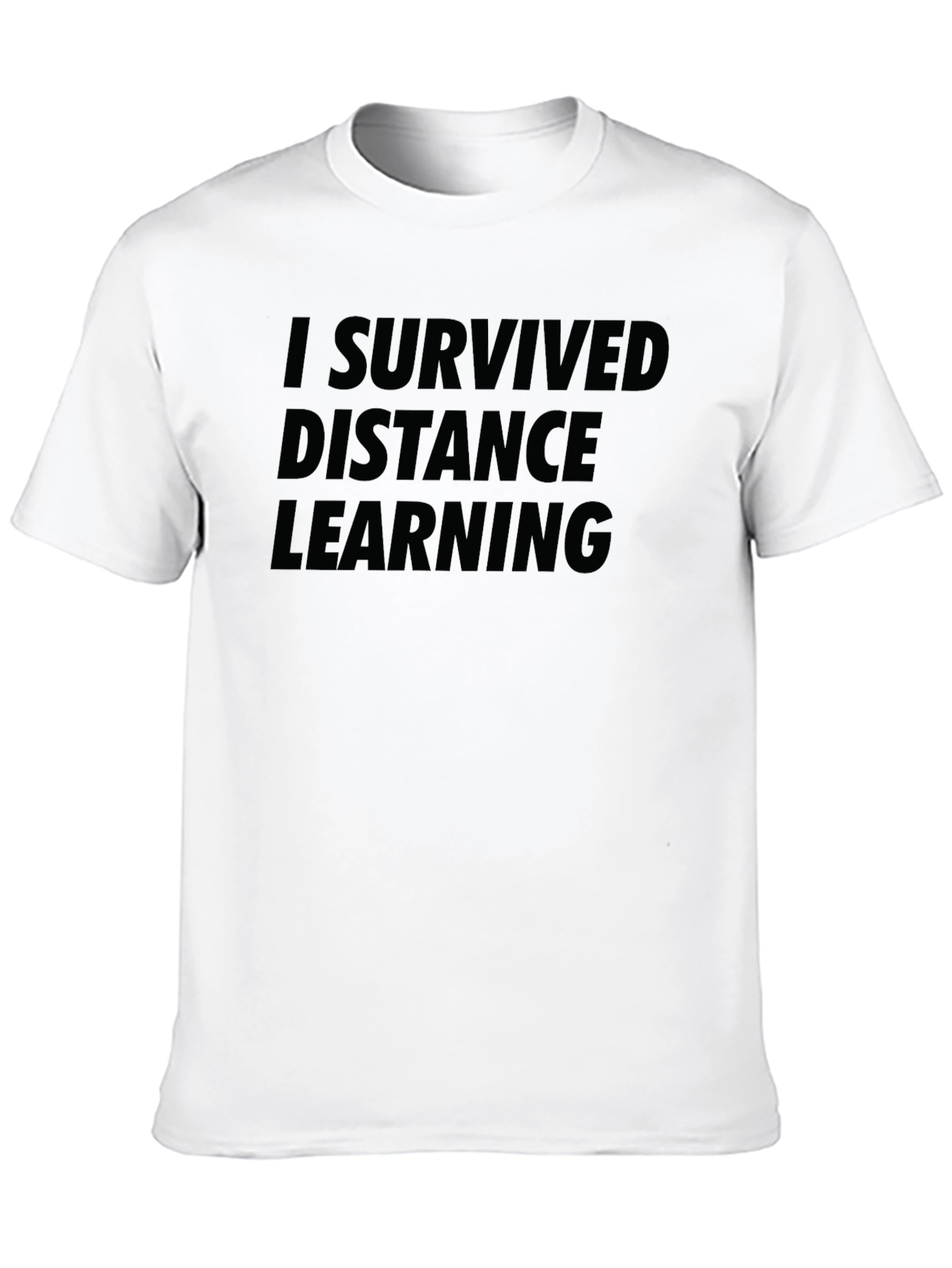 I Survived Distance Learning Black T-Shirt
