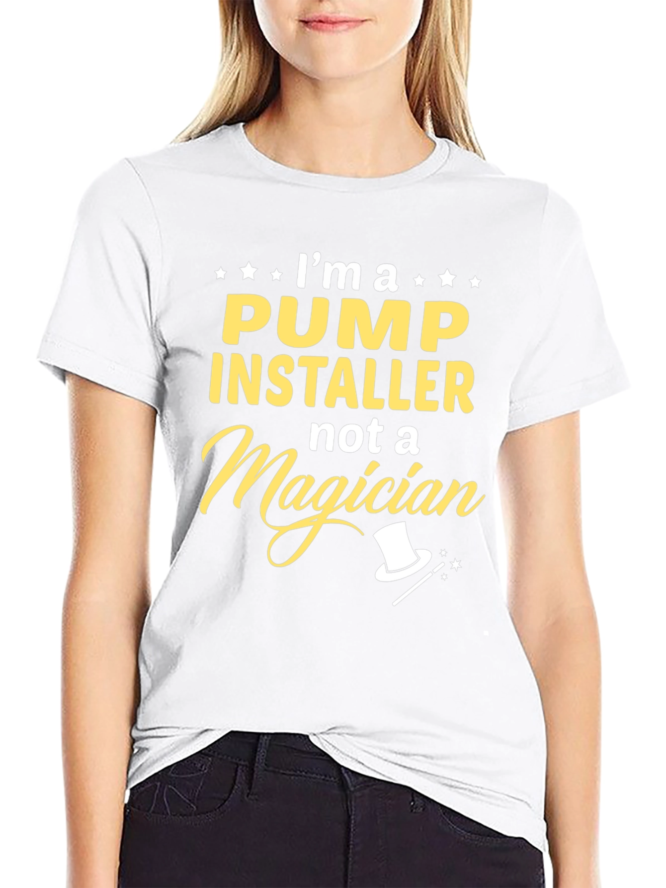 Pump Installer Not A Magician Black T-Shirt