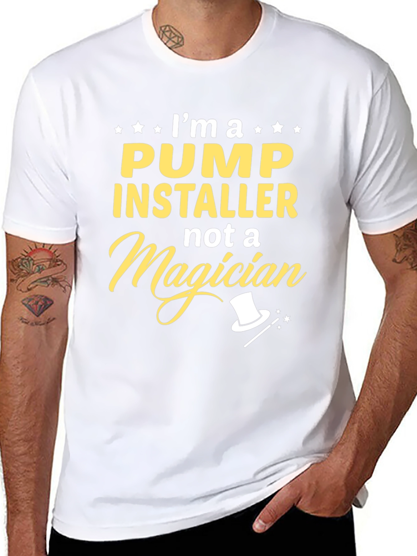 Pump Installer Not A Magician Black T-Shirt