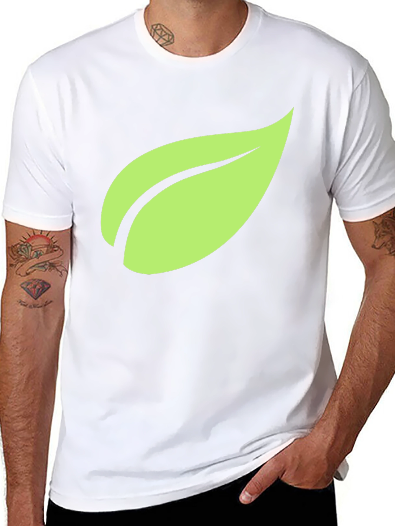 Eco Leaf Graphic T-Shirt - Casual Style