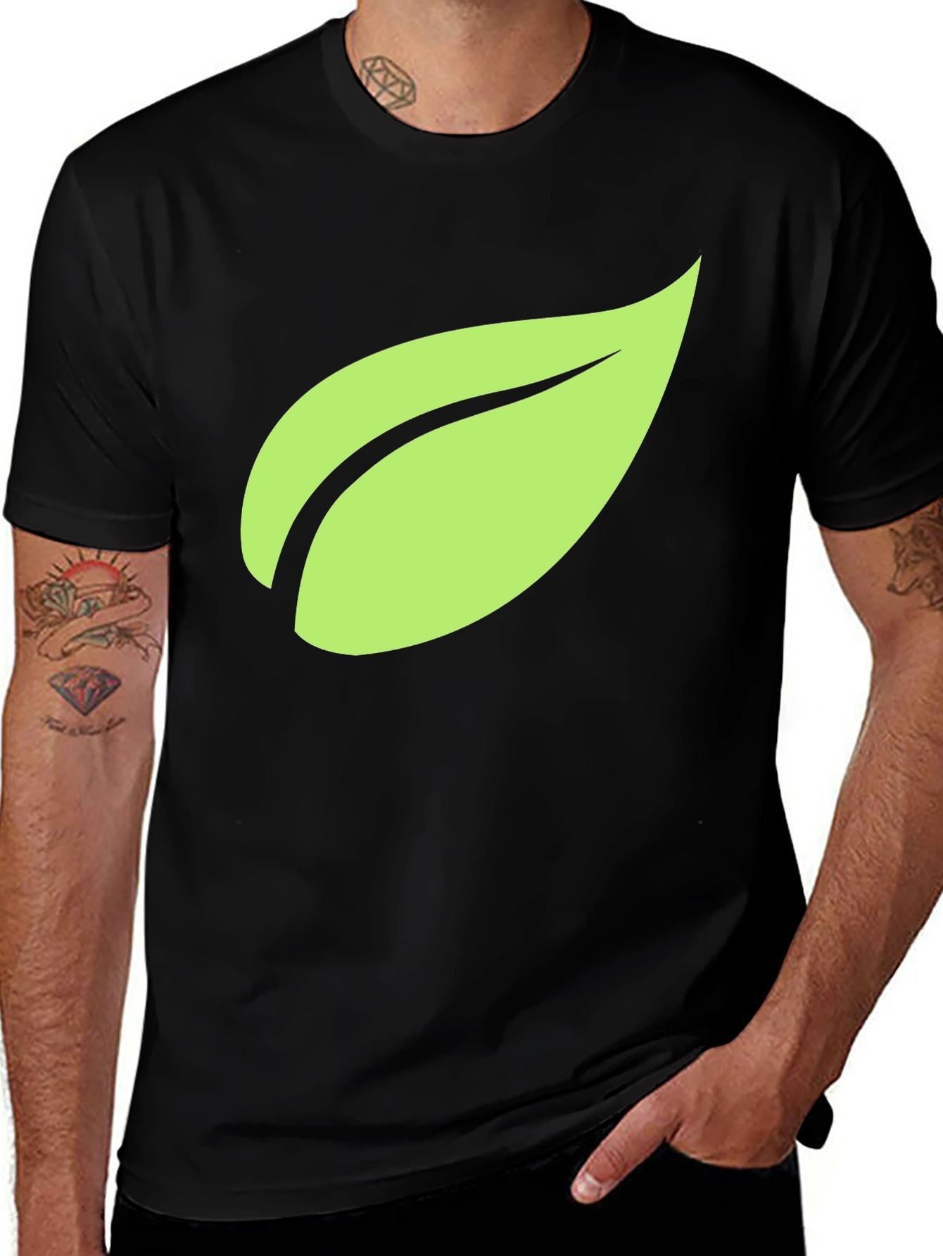 Eco Leaf Graphic T-Shirt - Casual Style