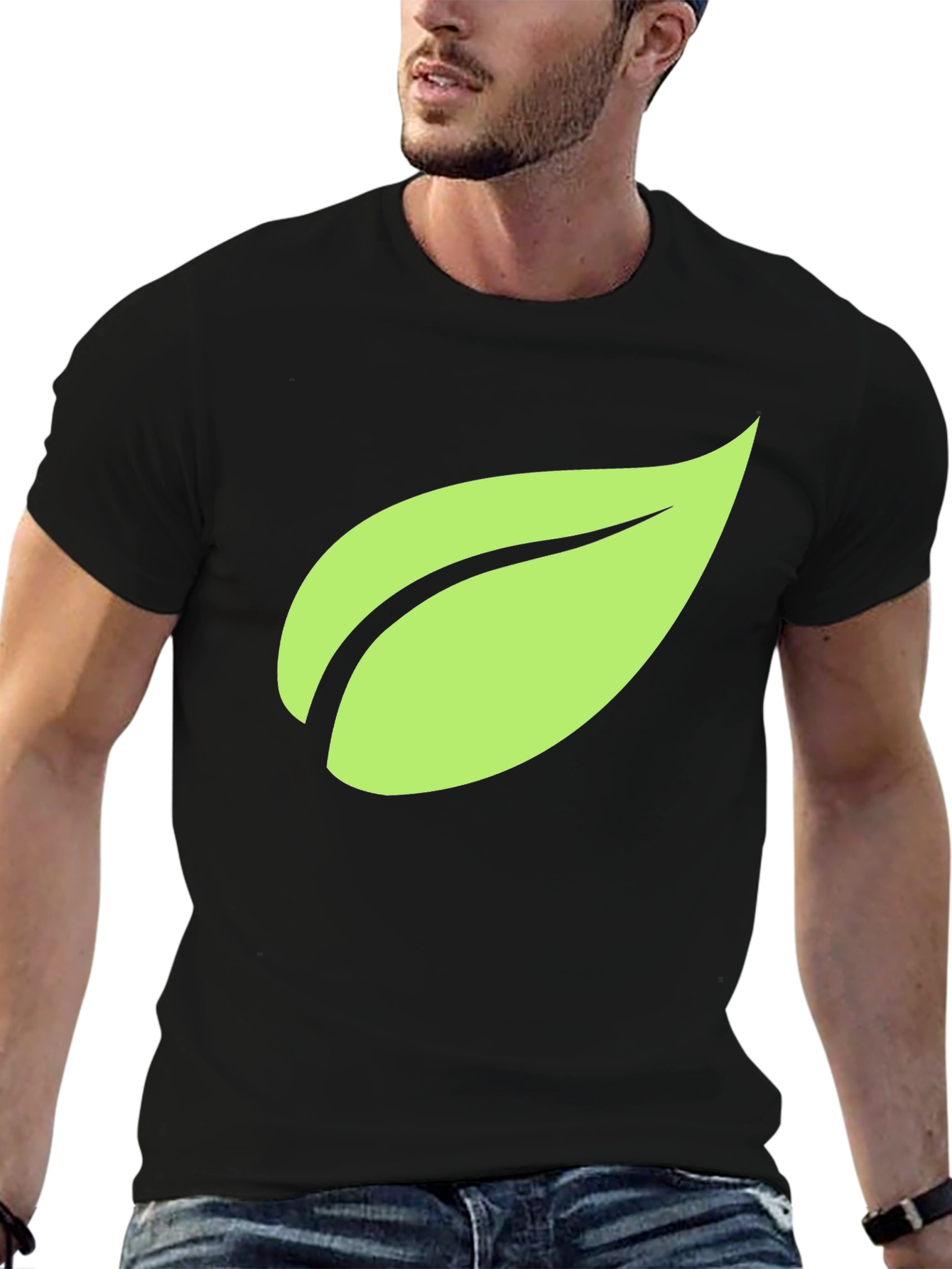 Eco Leaf Graphic T-Shirt - Casual Style