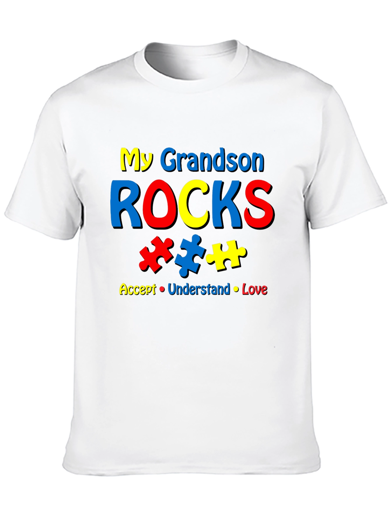 My Grandson Rocks Autism Awareness T-Shirt