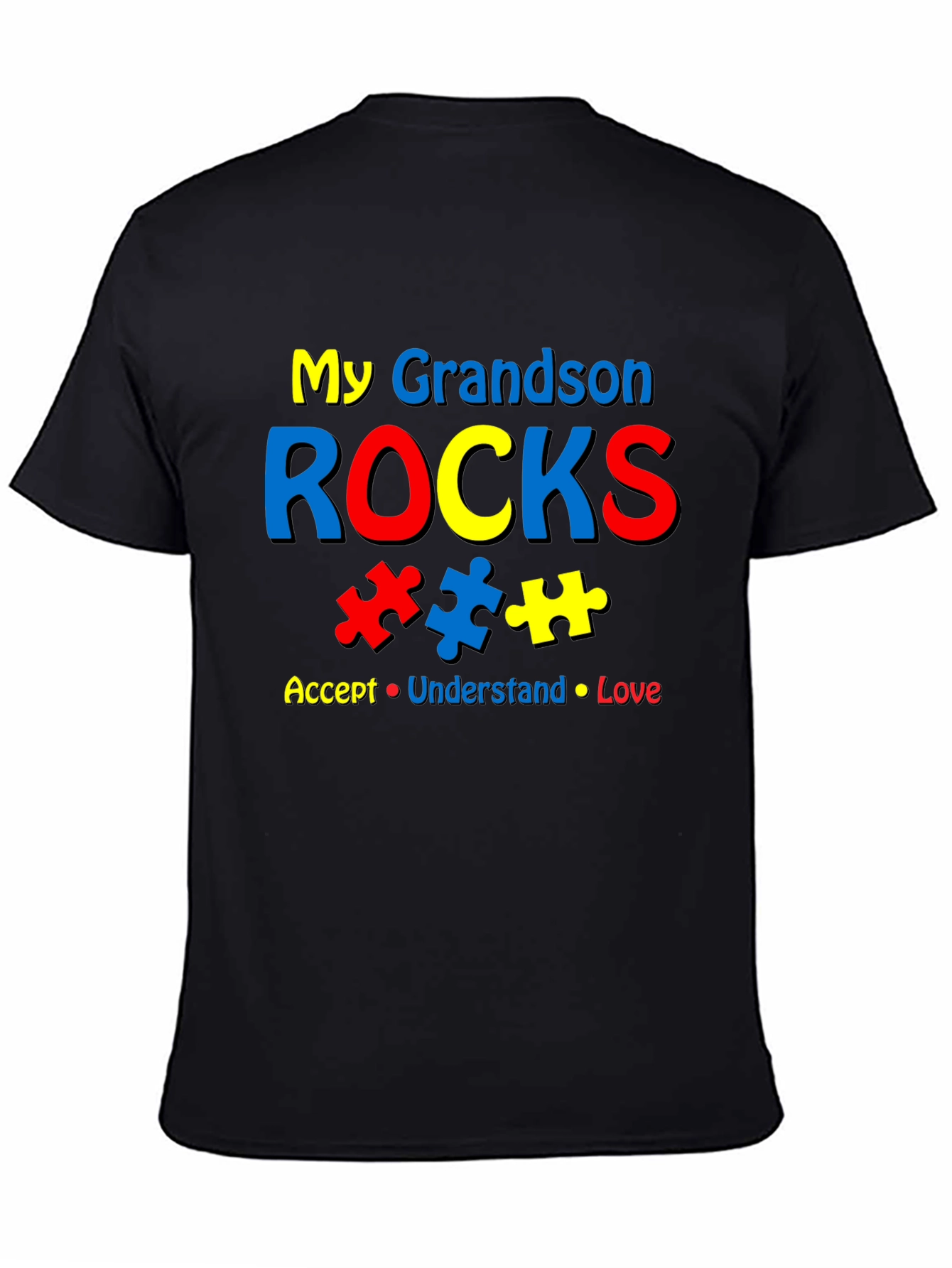 My Grandson Rocks Autism Awareness T-Shirt