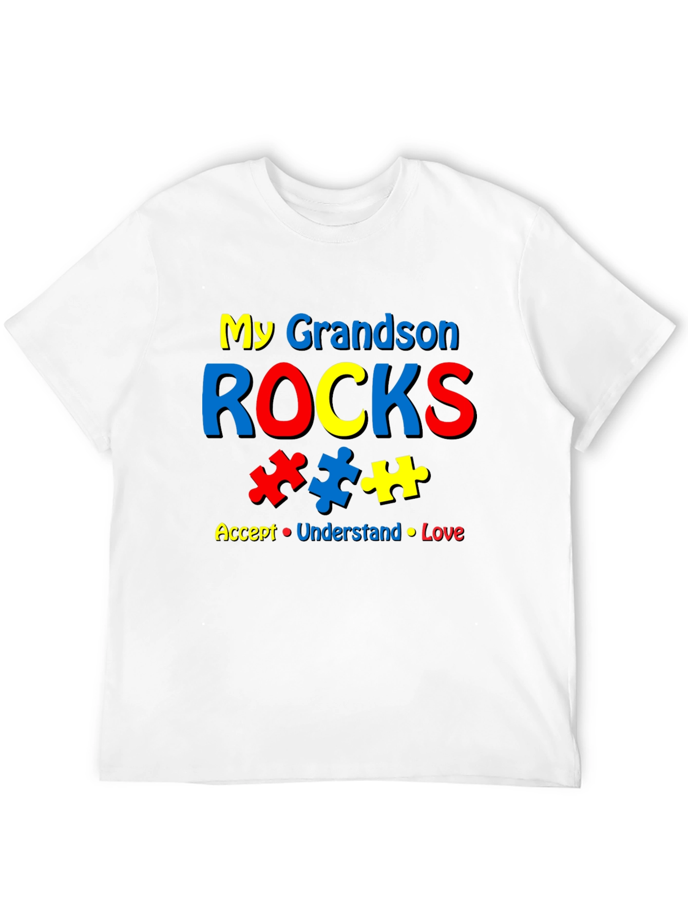 My Grandson Rocks Autism Awareness T-Shirt