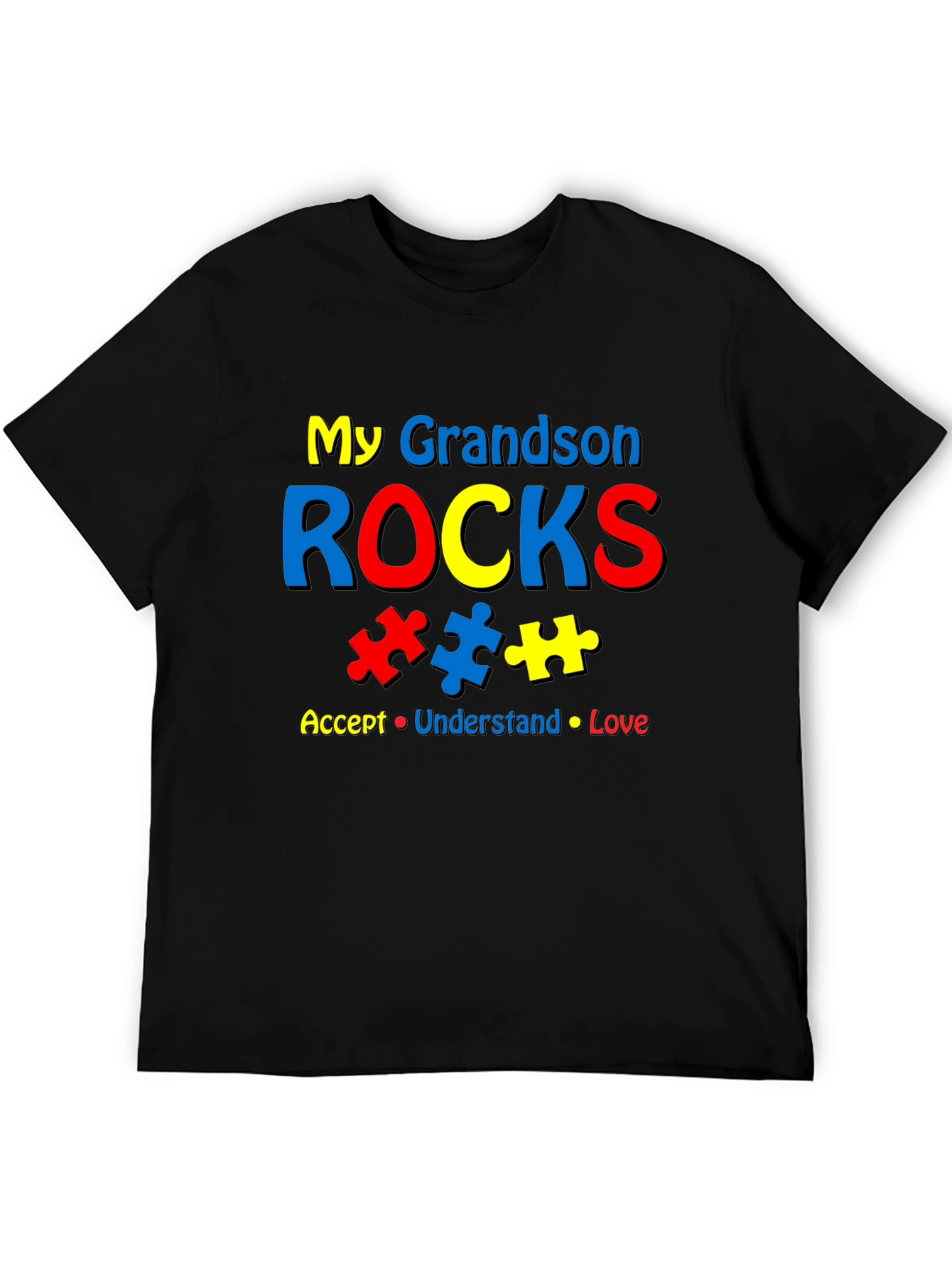 My Grandson Rocks Autism Awareness T-Shirt