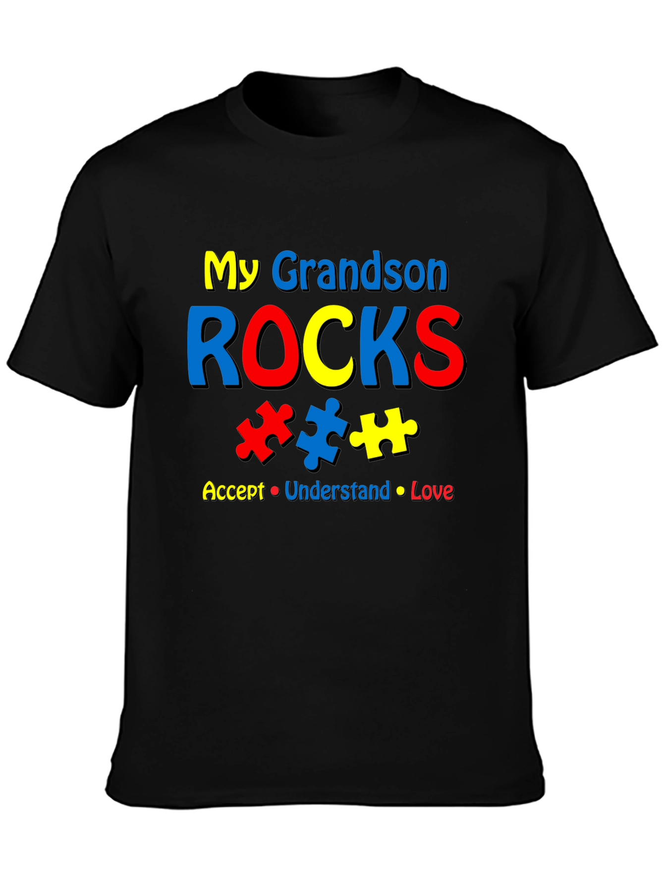 My Grandson Rocks Autism Awareness T-Shirt