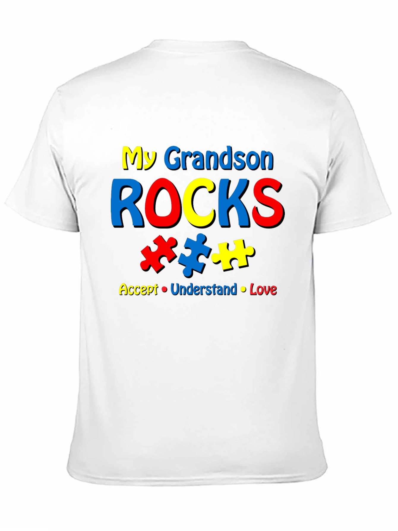 My Grandson Rocks Autism Awareness T-Shirt