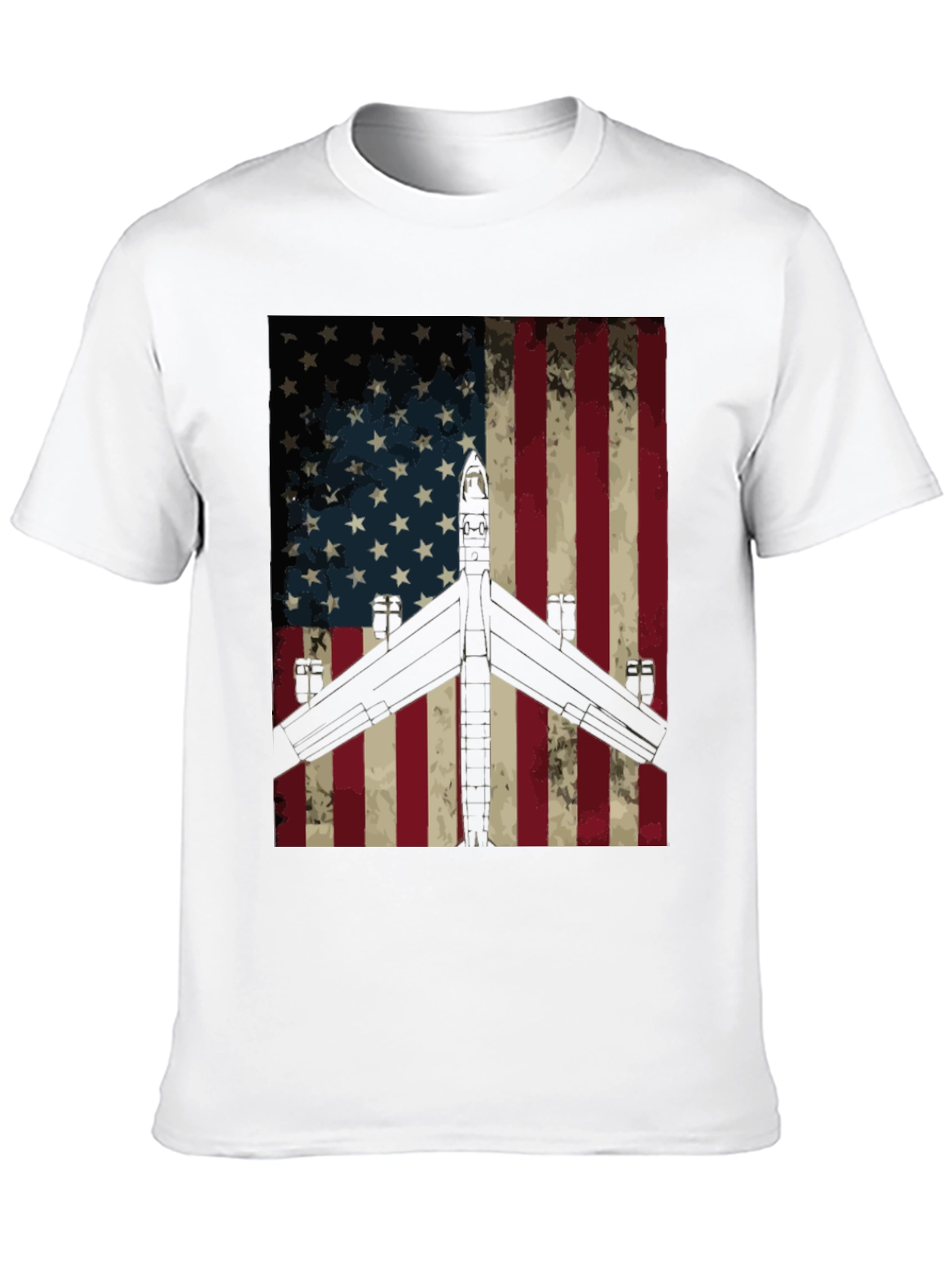 American Flag Plane T-Shirt - Patriotic Design