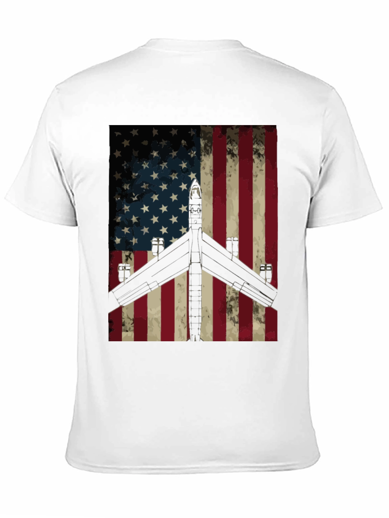 American Flag Plane T-Shirt - Patriotic Design