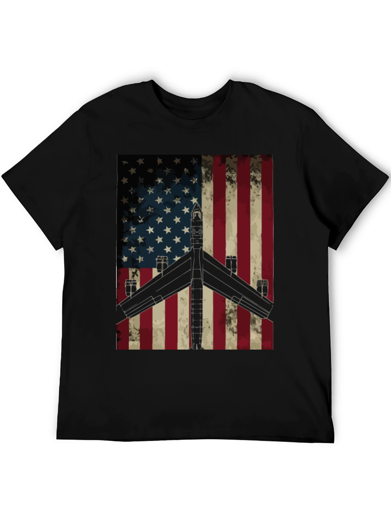 American Flag Plane T-Shirt - Patriotic Design