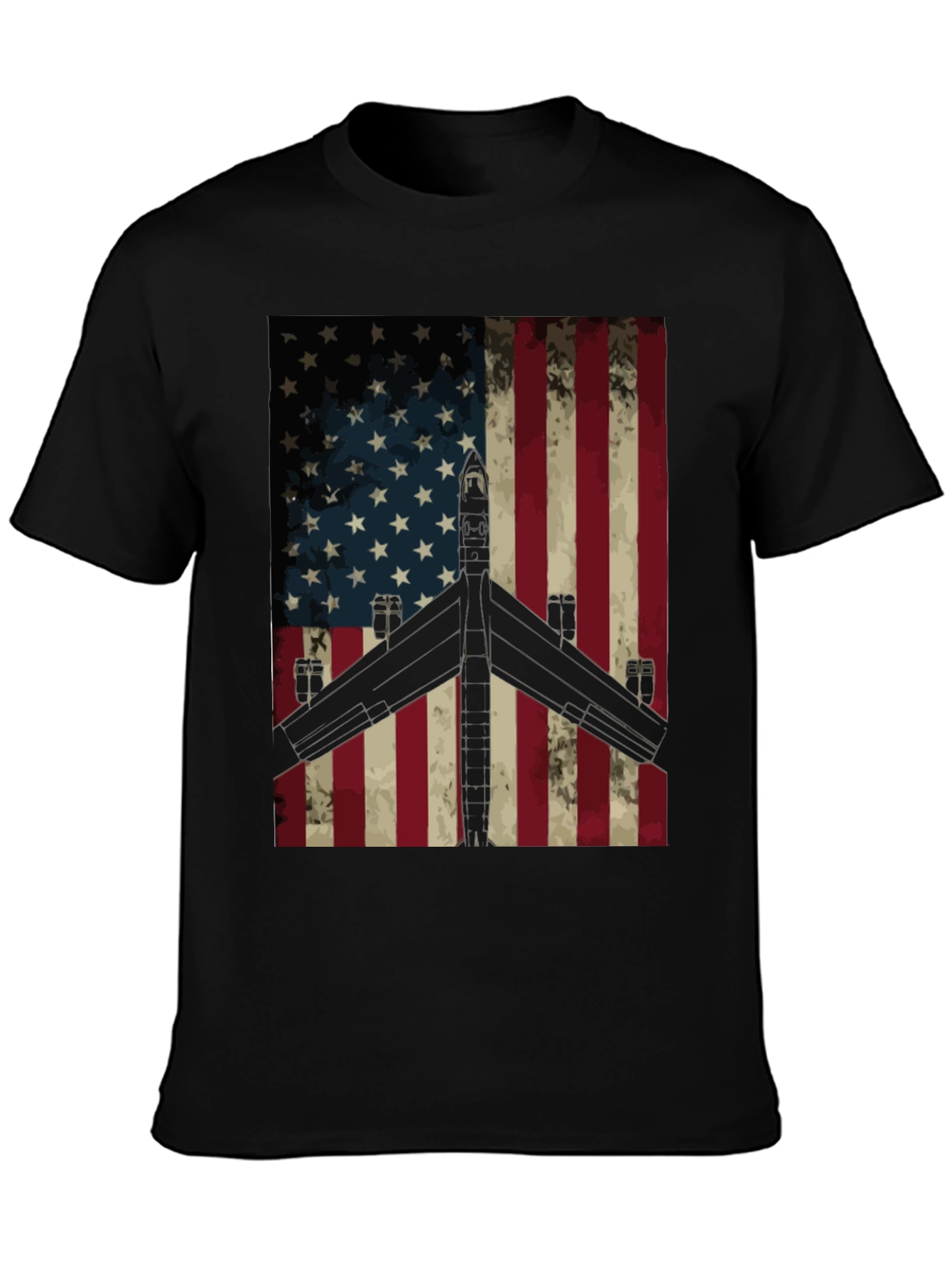 American Flag Plane T-Shirt - Patriotic Design