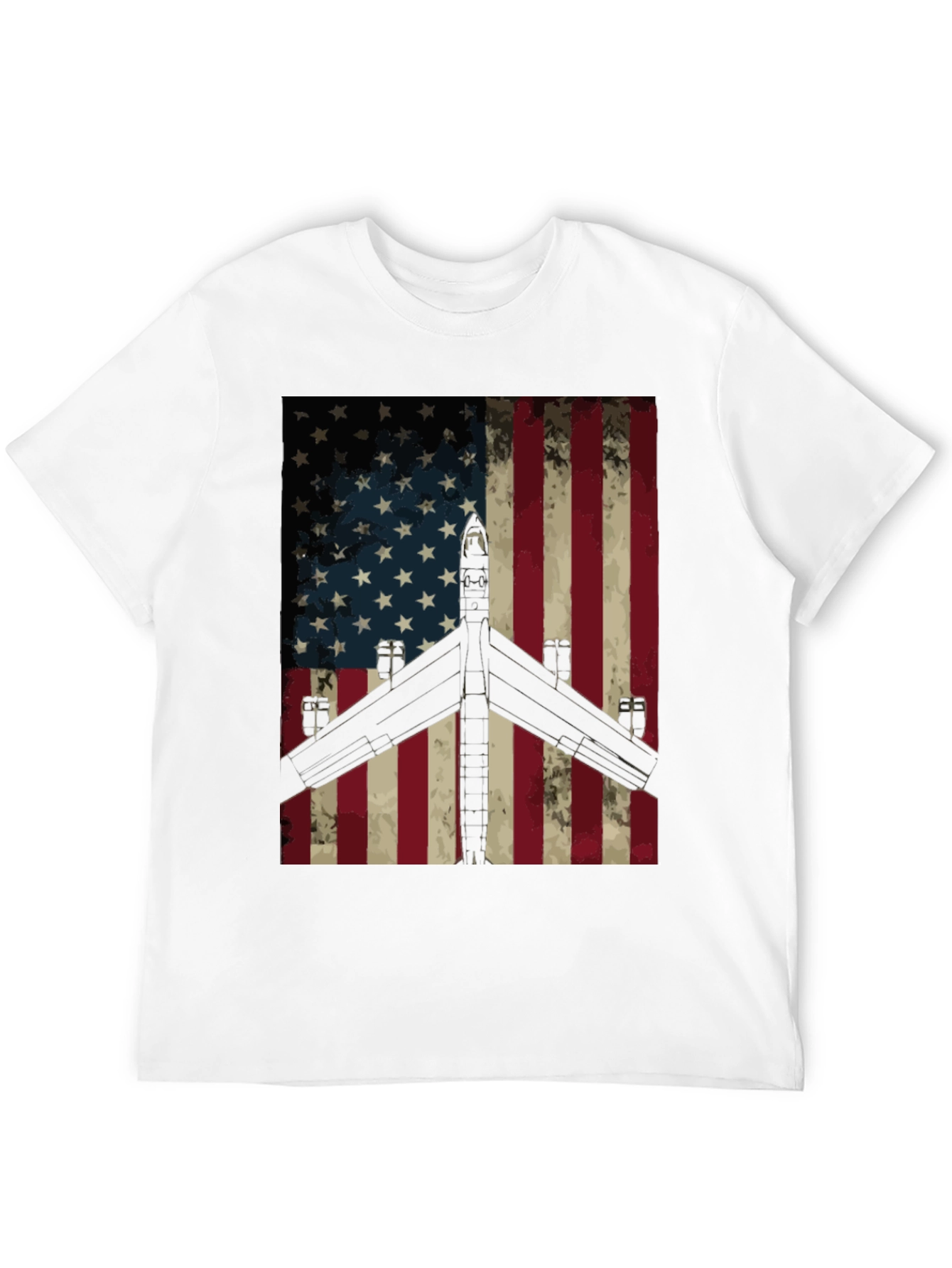 American Flag Plane T-Shirt - Patriotic Design