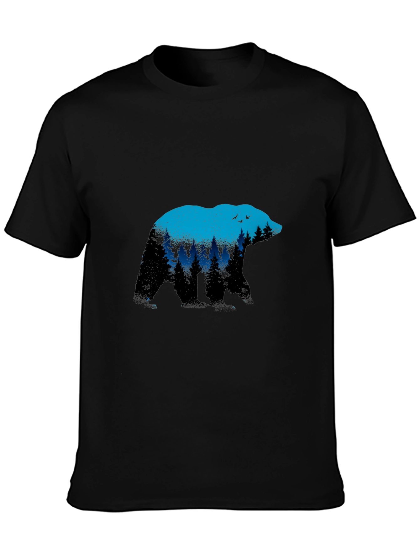 Bear Silhouette Nature Graphic T-Shirt