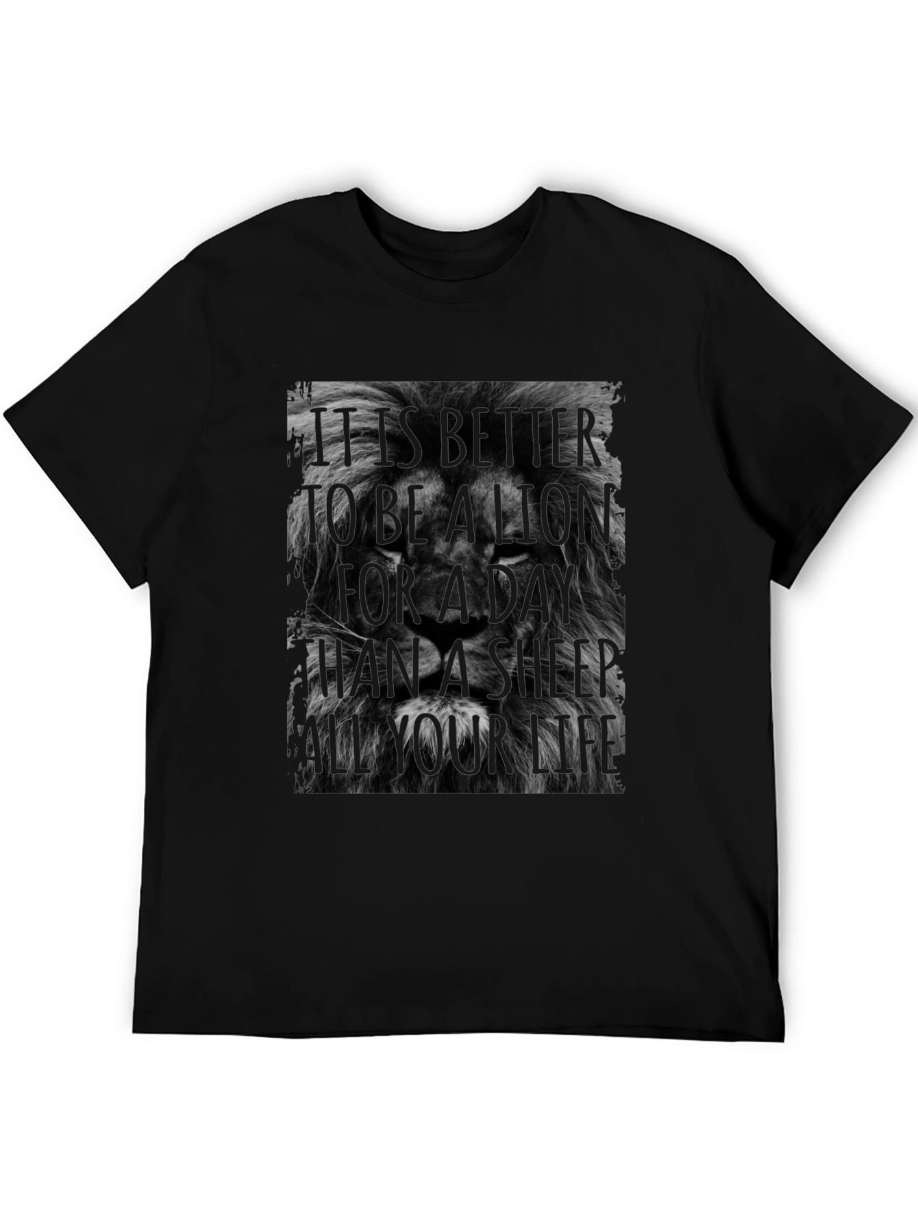 Lion Graphic Print Mens T-Shirt - Be a Lion