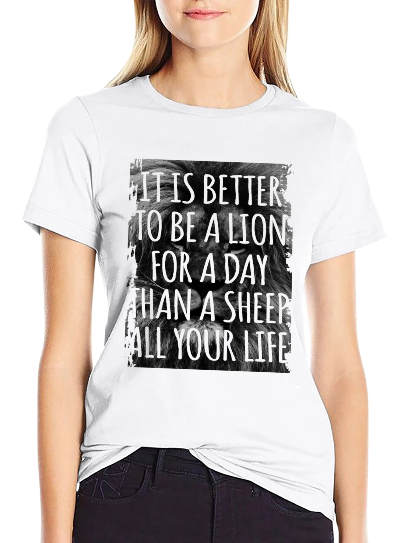 Lion Graphic Print Mens T-Shirt - Be a Lion