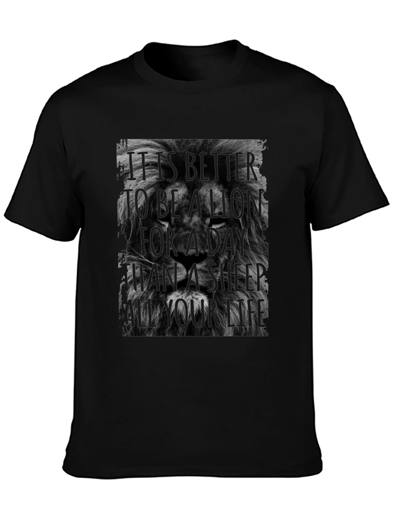 Lion Graphic Print Mens T-Shirt - Be a Lion