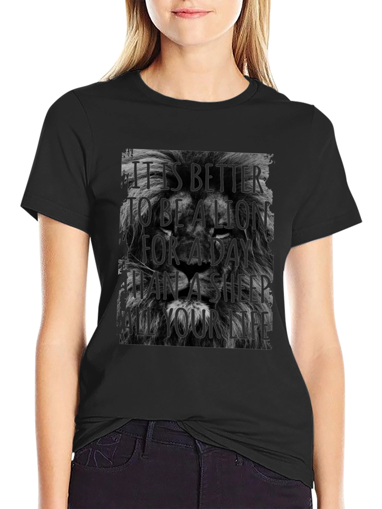 Lion Graphic Print Mens T-Shirt - Be a Lion
