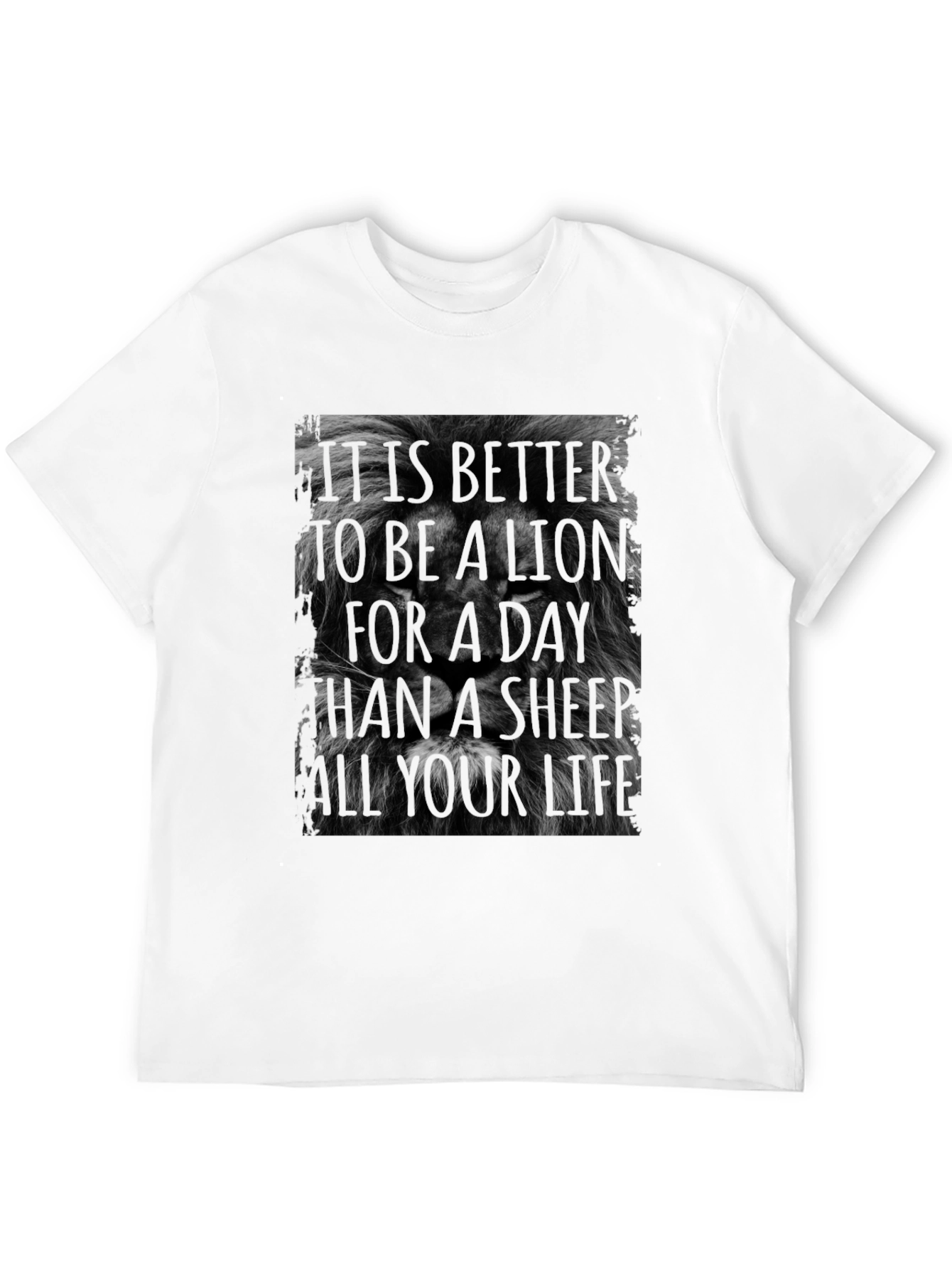 Lion Graphic Print Mens T-Shirt - Be a Lion