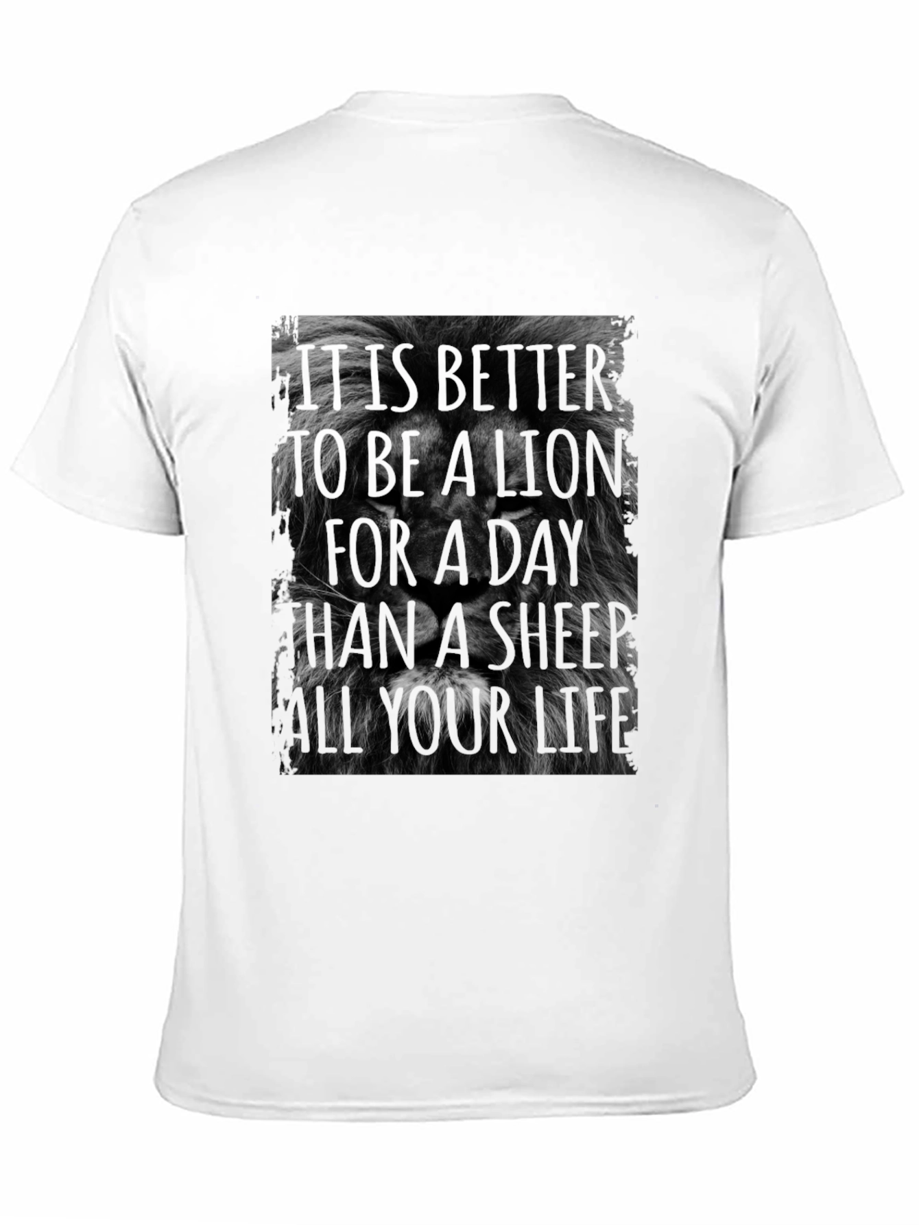 Lion Graphic Print Mens T-Shirt - Be a Lion