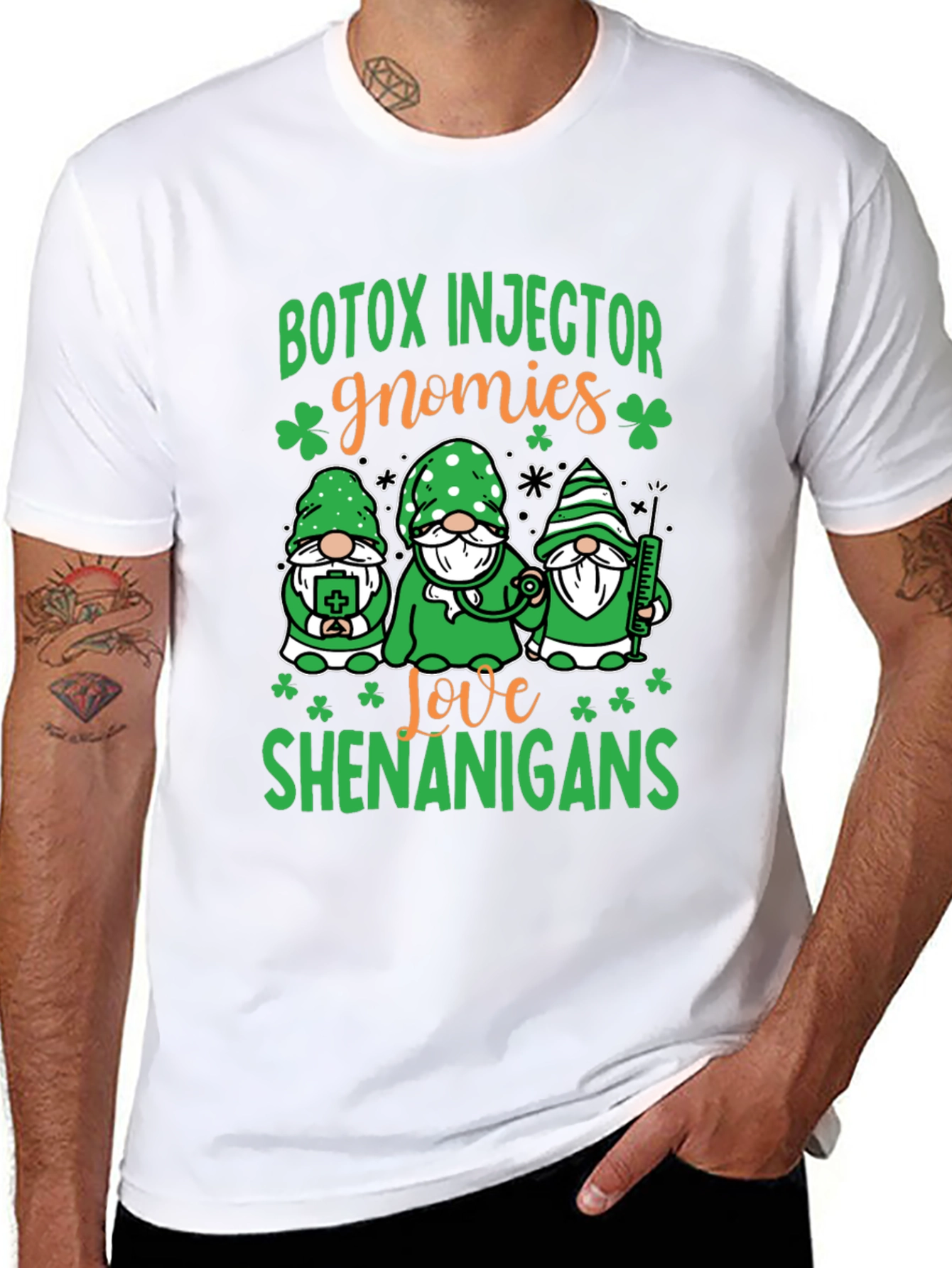 Botox Injector Gnomies St. Patricks Day T-Shirt