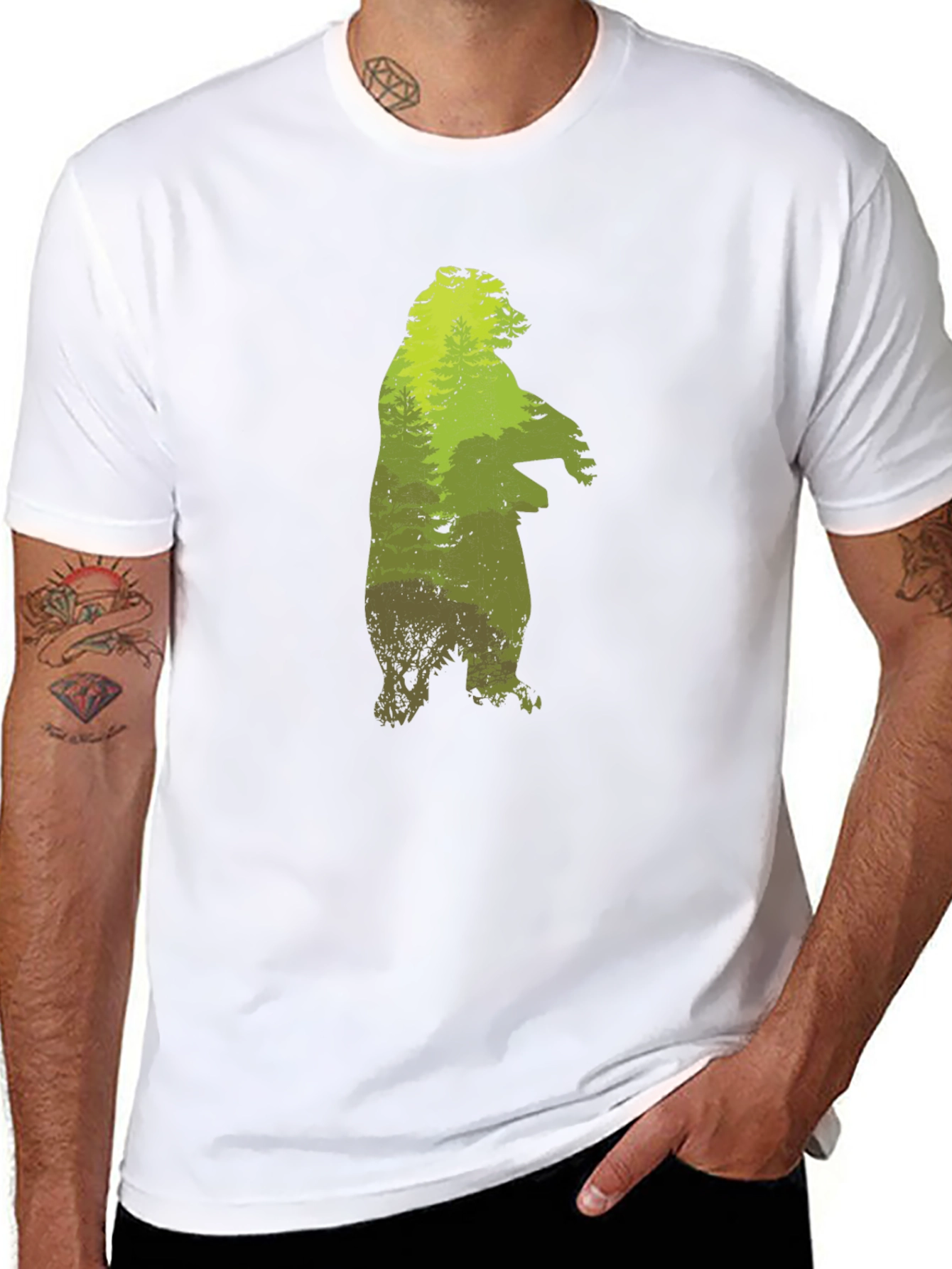 Nature Bear Graphic T-Shirt