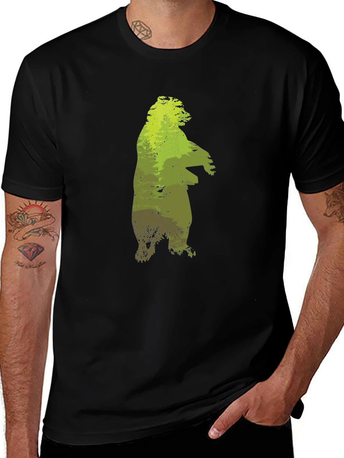 Nature Bear Graphic T-Shirt