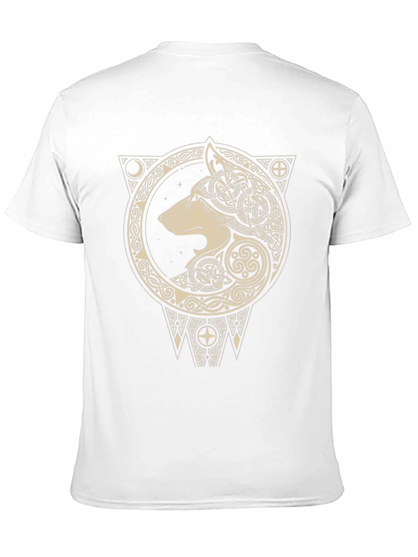 Celtic Wolf Graphic Tee - Black