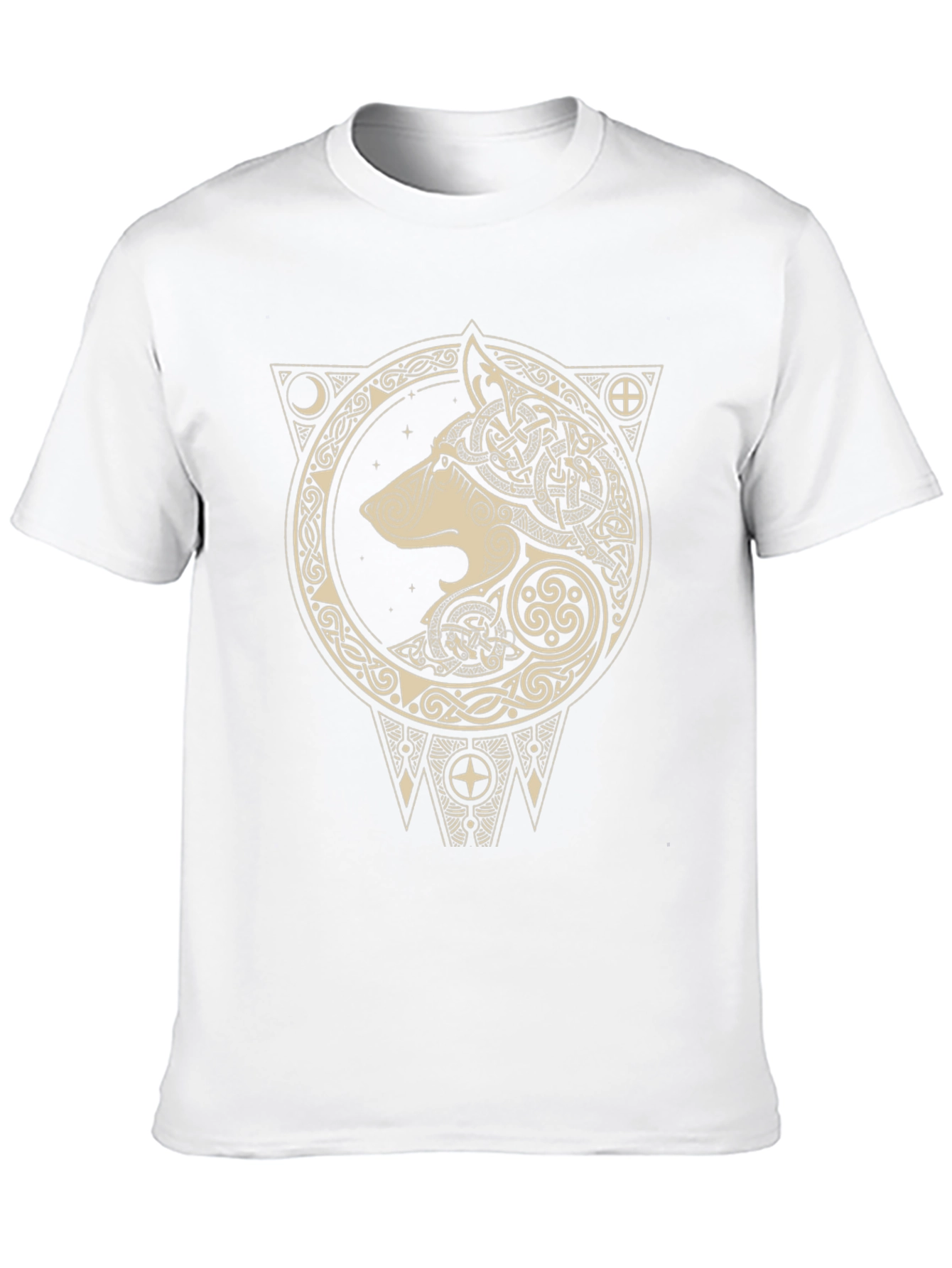 Celtic Wolf Graphic Tee - Black