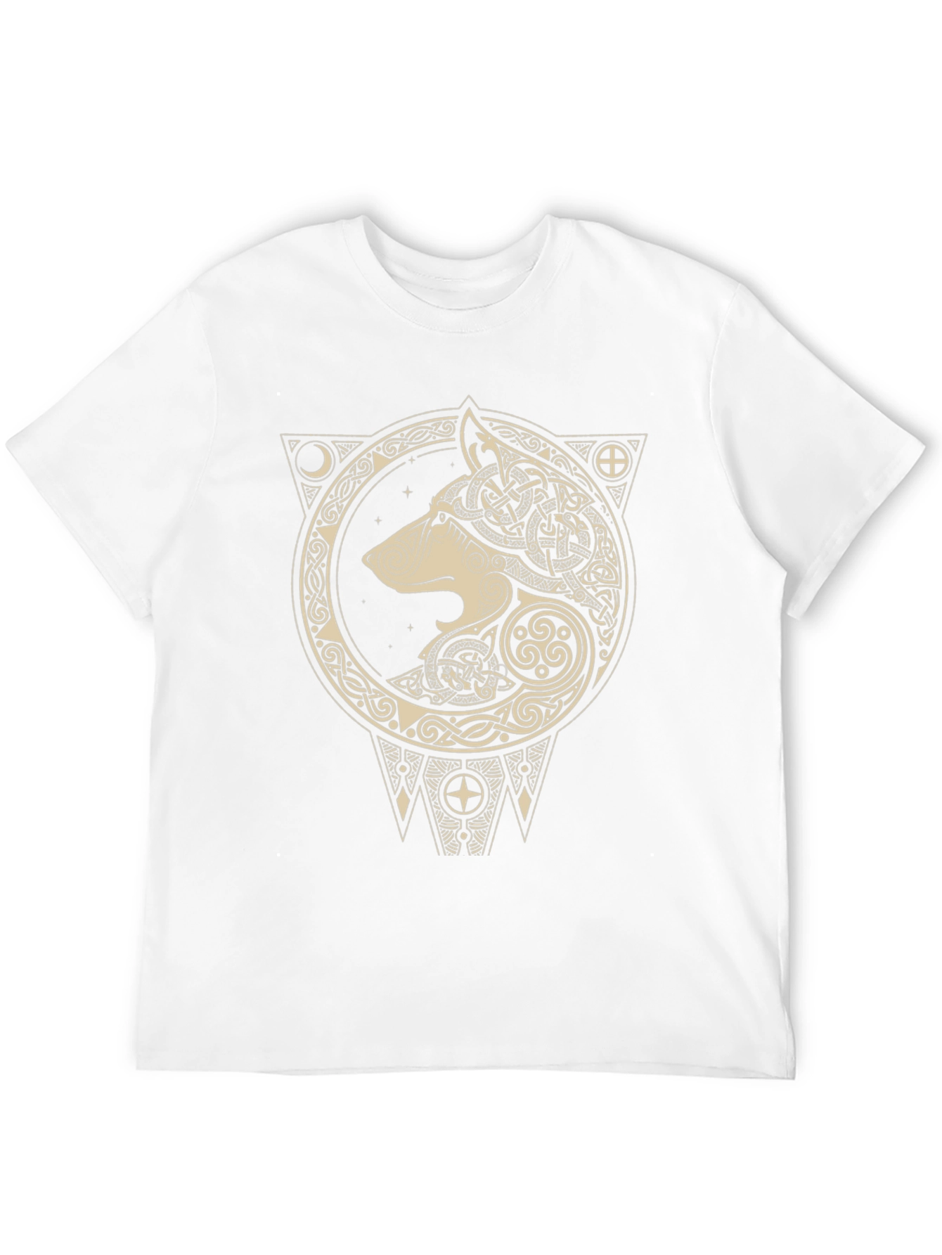 Celtic Wolf Graphic Tee - Black