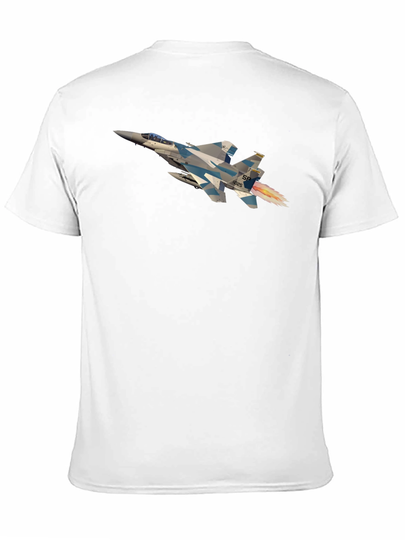 Jet Fighter Graphic Tee - Black Crew Neck