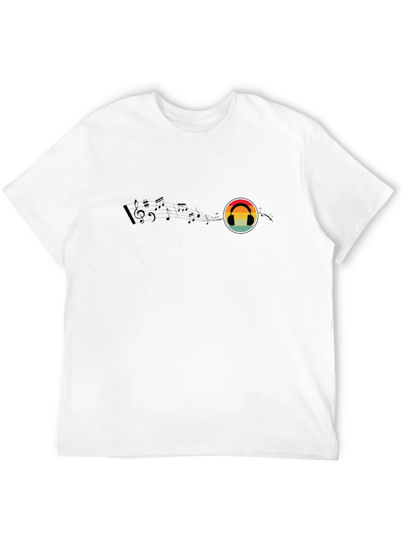 Music Lover Retro Headphone Tee