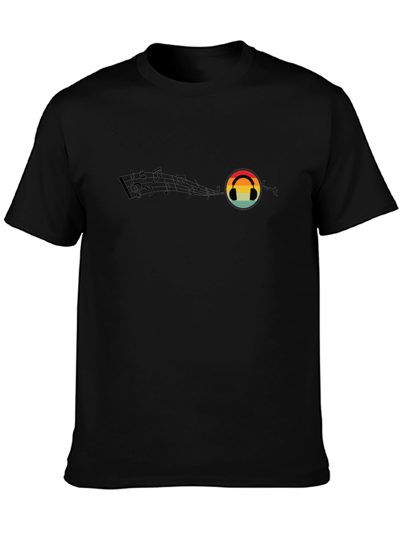 Music Lover Retro Headphone Tee