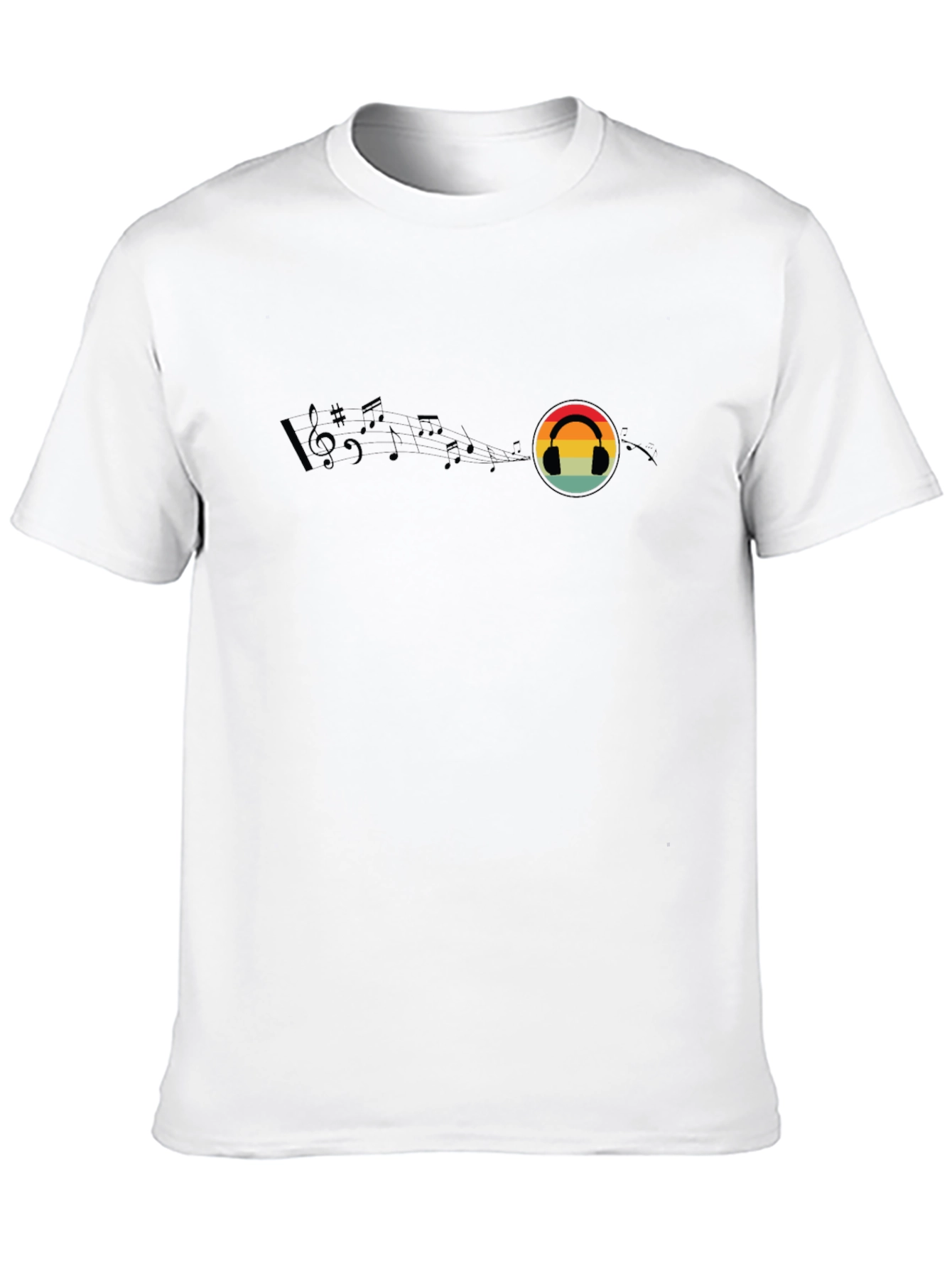 Music Lover Retro Headphone Tee