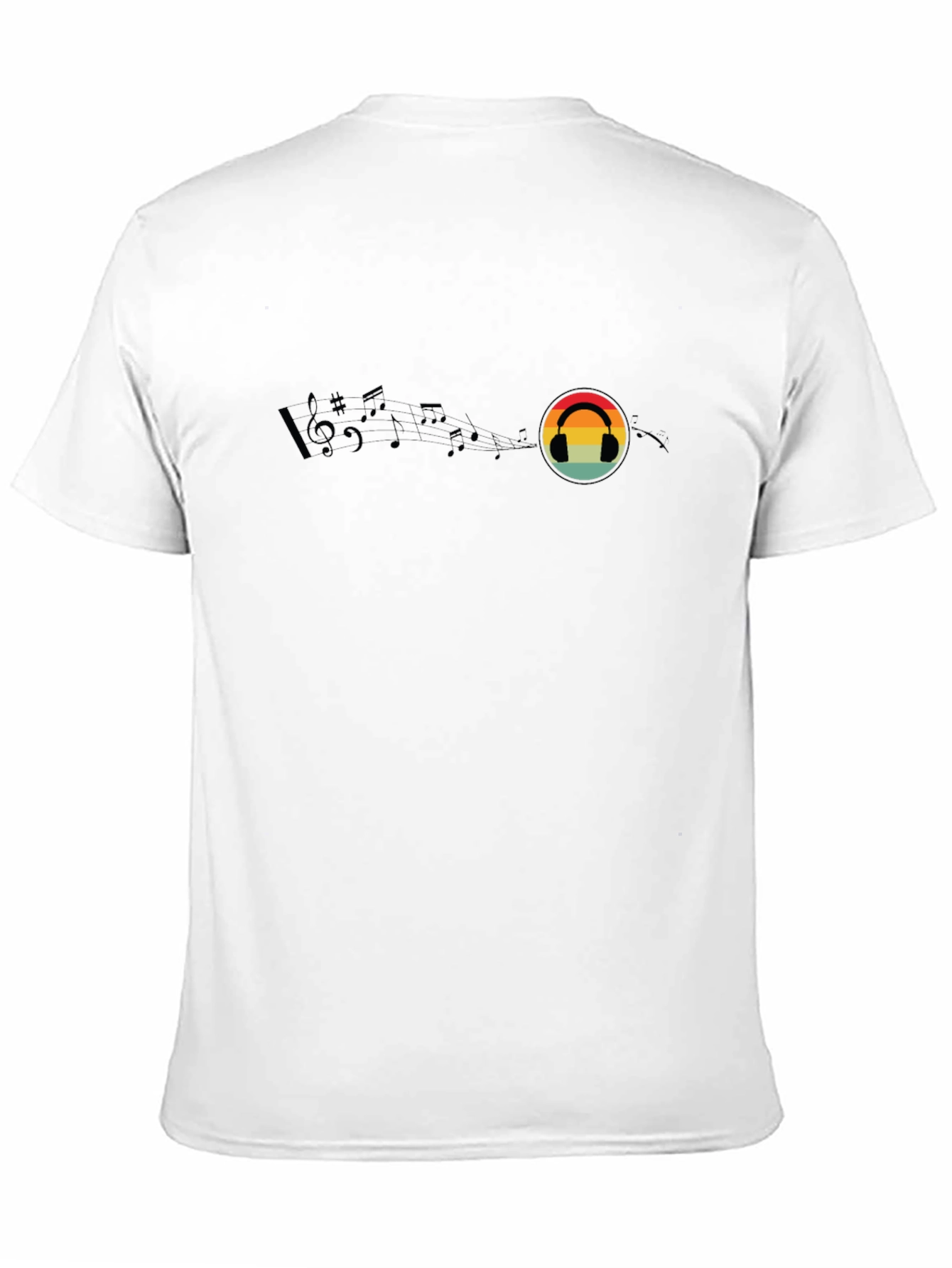 Music Lover Retro Headphone Tee