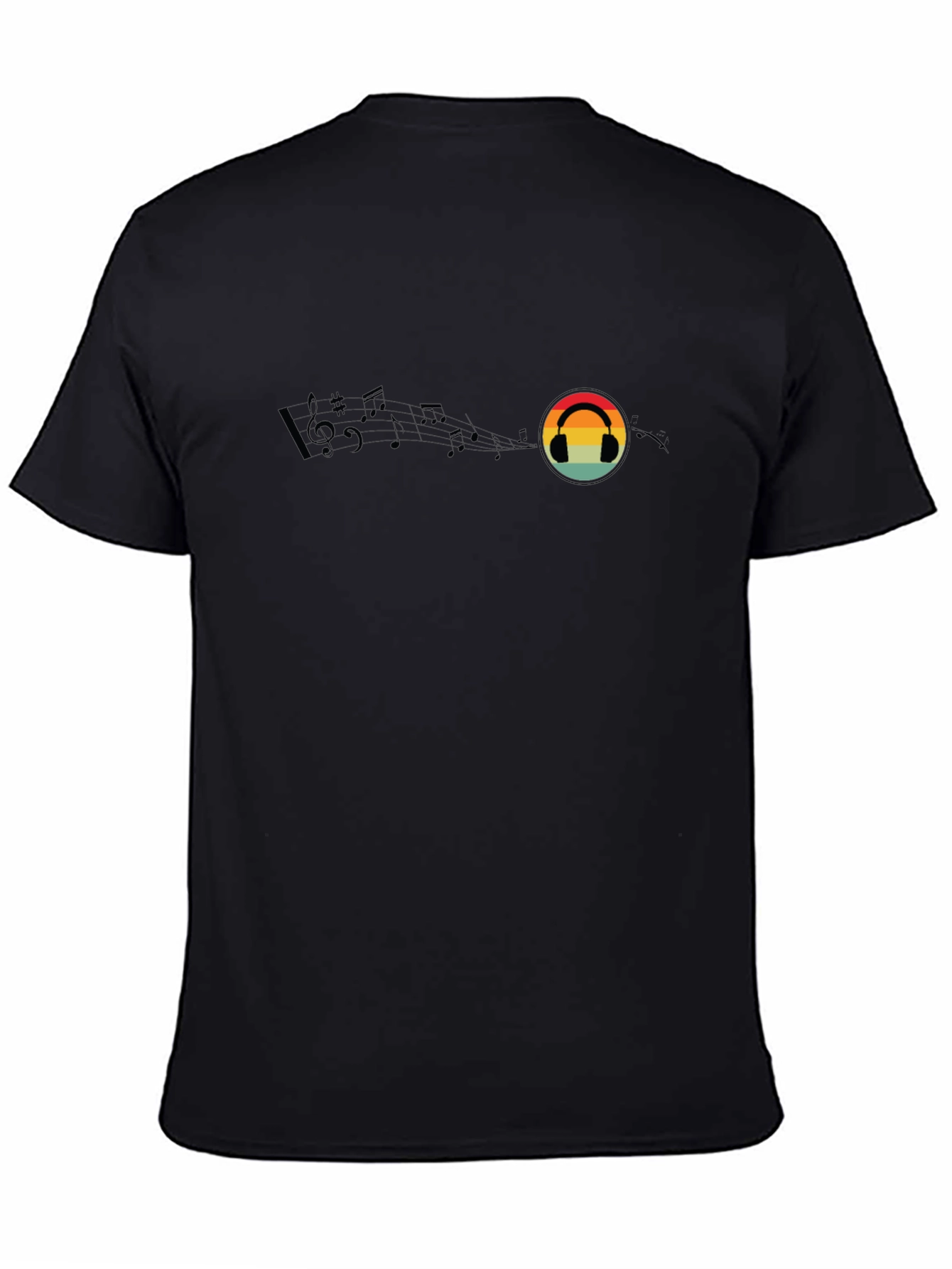 Music Lover Retro Headphone Tee