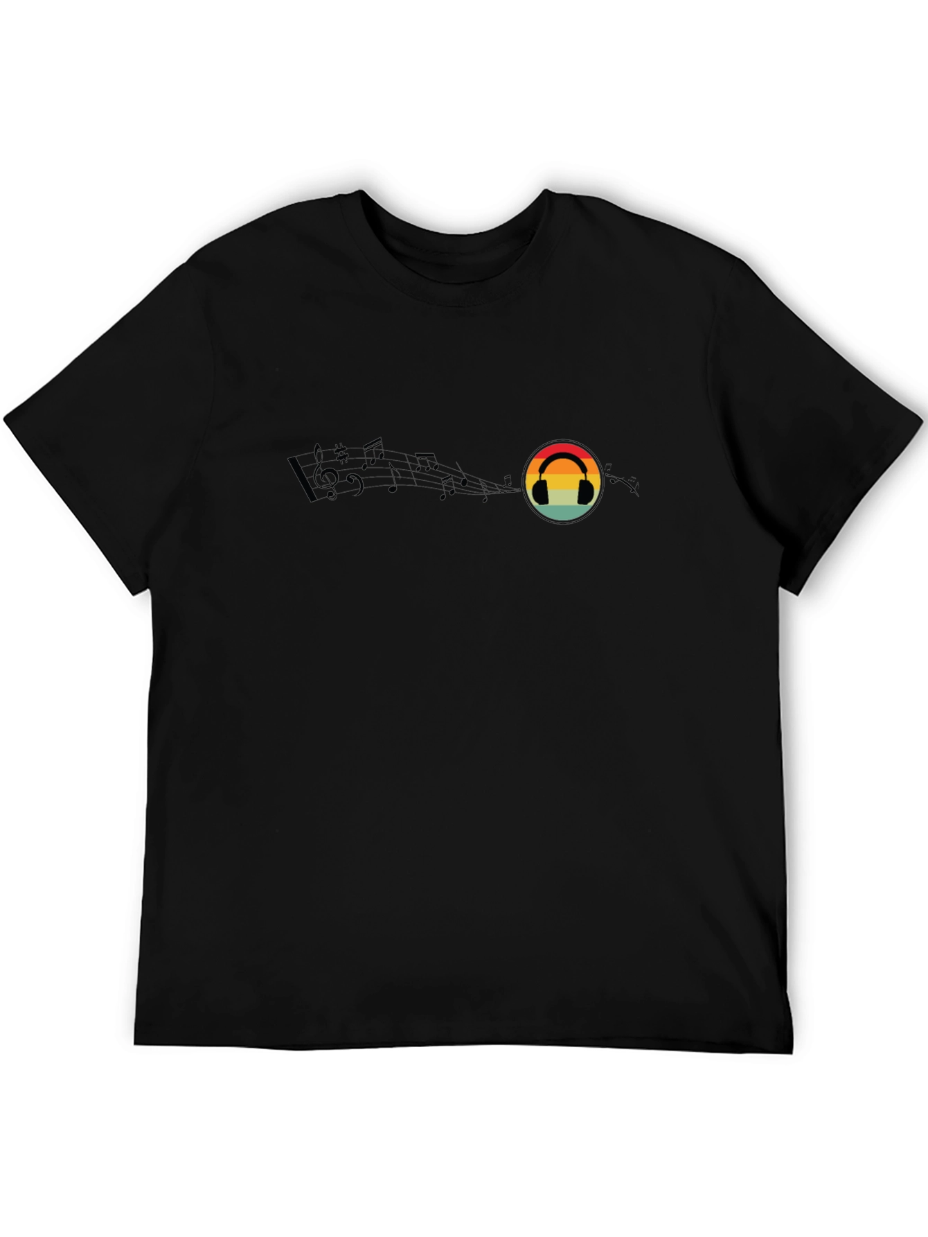 Music Lover Retro Headphone Tee