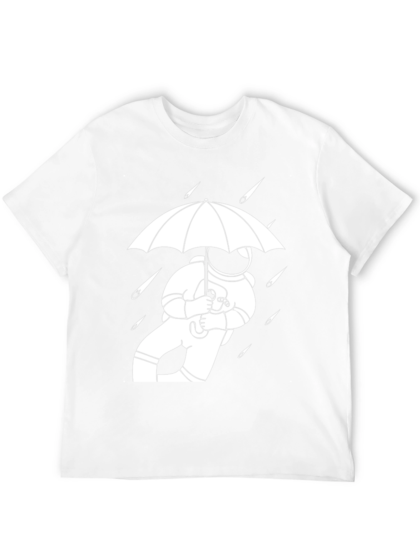 Astronaut Umbrella Graphic Tee - Black