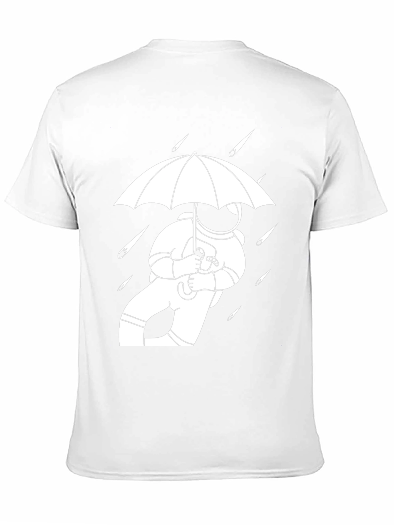 Astronaut Umbrella Graphic Tee - Black