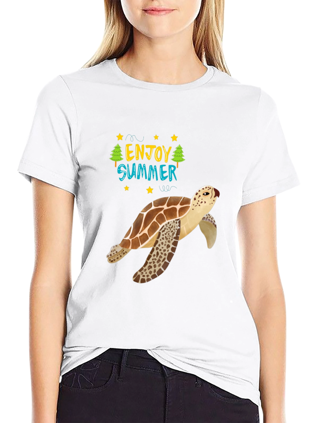 Enjoy Summer Sea Turtle Graphic Tee